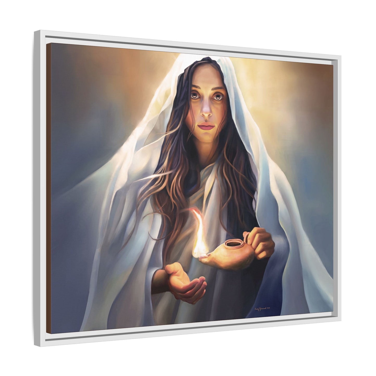 Mary Magdalene Woman Courage Framed Canvas Print of Painting, Female Discipleship, Beautiful Inspirational Art for Christians and Girls, 10 Virgins