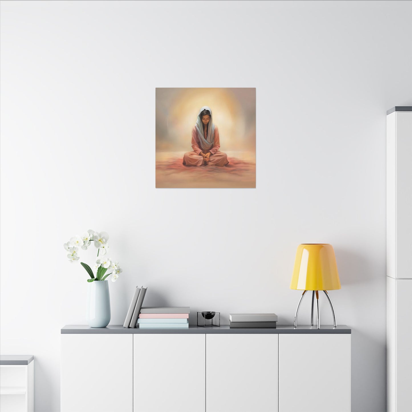 Stillness Canvas Print, Female Discipleship Collection, Stillness Fine Art Canvas Print, Gift for Her, Christian Artwork, Home Gift,