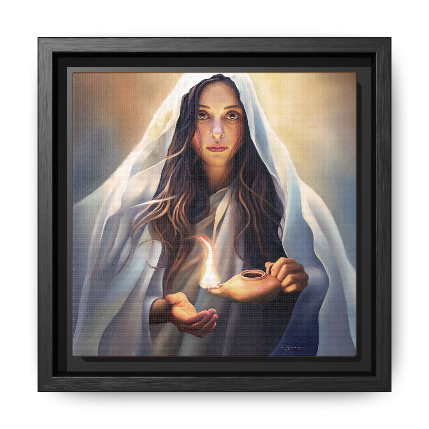 Mary Magdalene Woman Courage Framed Canvas Print of Painting, Female Discipleship, Beautiful Inspirational Art for Christians and Girls, 10 Virgins