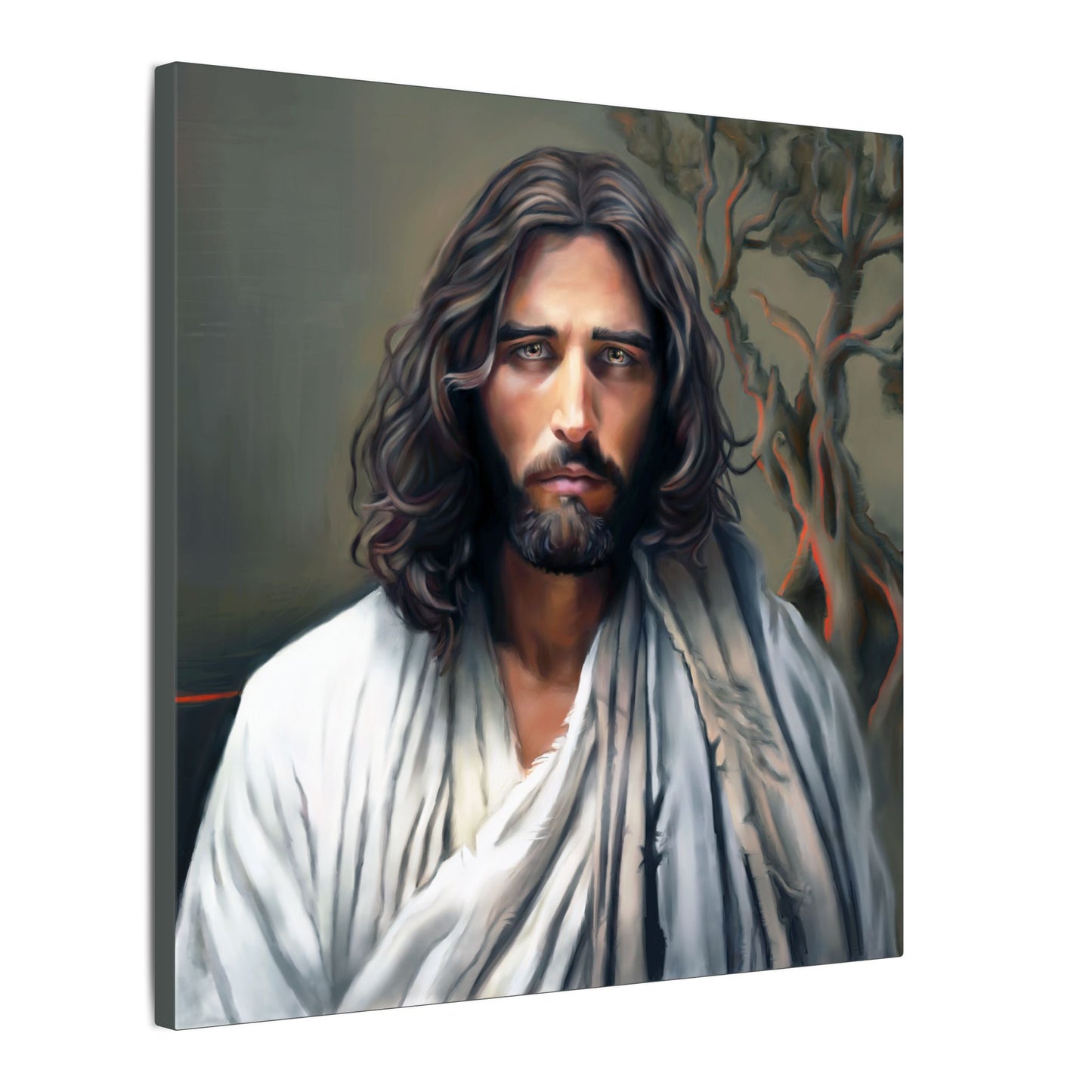 The End of Suffering Portrait of Christ, Fine Art Canvas Print, Christian Art, Beautiful Jesus Artwork, Jesus Christ Gift