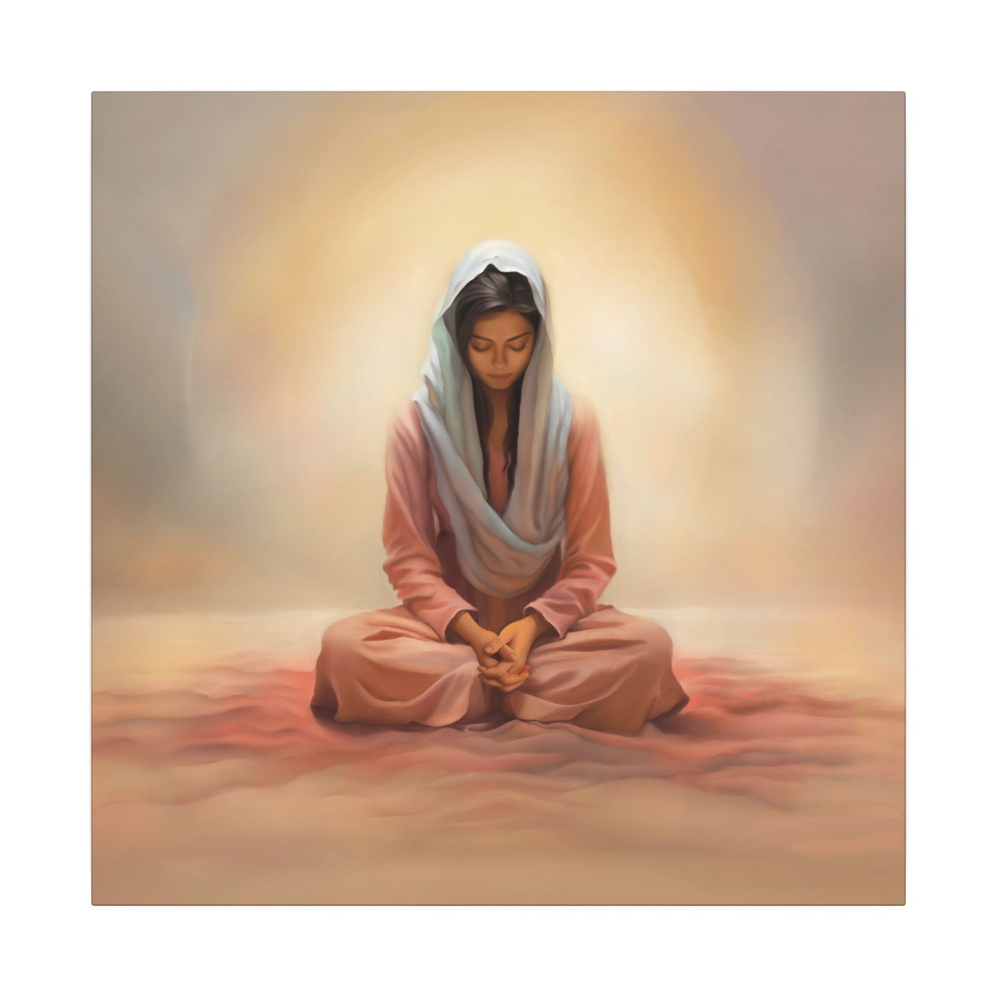 Stillness Canvas Print, Female Discipleship Collection, Stillness Fine Art Canvas Print, Gift for Her, Christian Artwork, Home Gift,