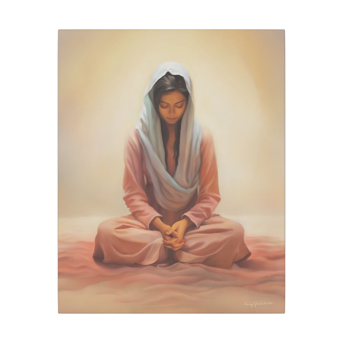 Stillness Fine Art Canvas Print, Spiritual Art, Gift for Her, Christian Artwork, Home Gift, Religious Artwork, Female Discipleship