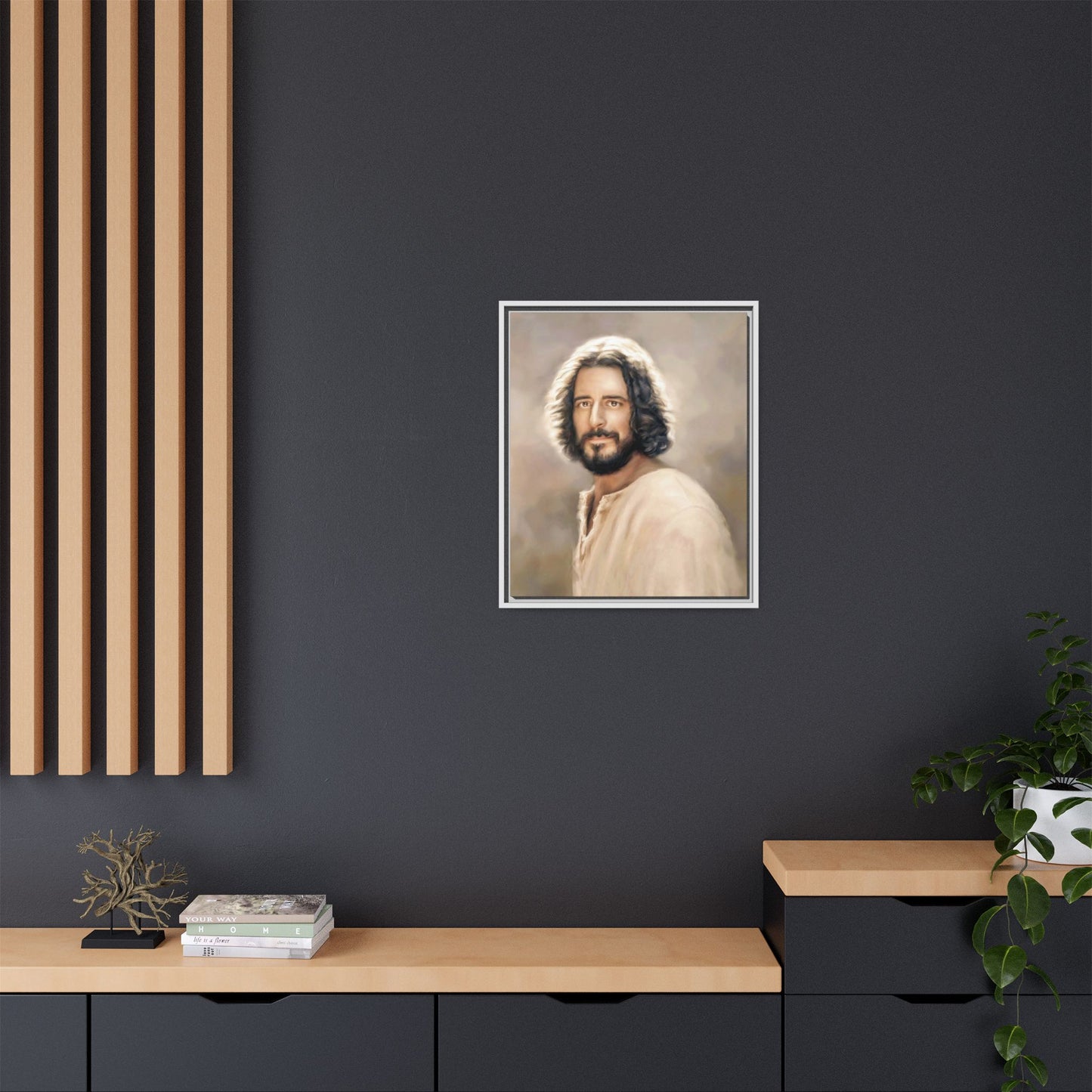 You Belong Framed Canvas Print Wall Art Jesus Christ, Framed, Religious Spiritual Home Decor Print, Christian Gift Idea, Matte Handmade