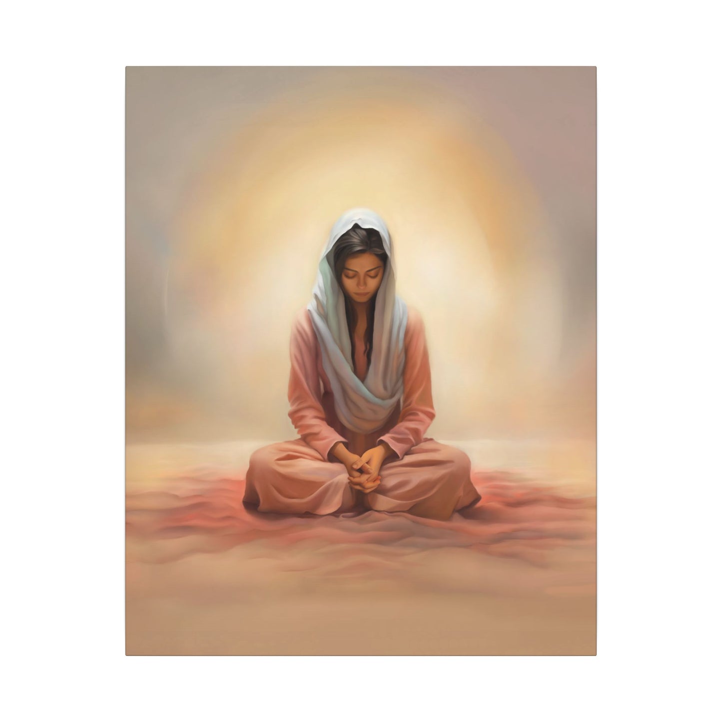 Stillness Canvas Print, Female Discipleship Collection, Stillness Fine Art Canvas Print, Gift for Her, Christian Artwork, Home Gift,