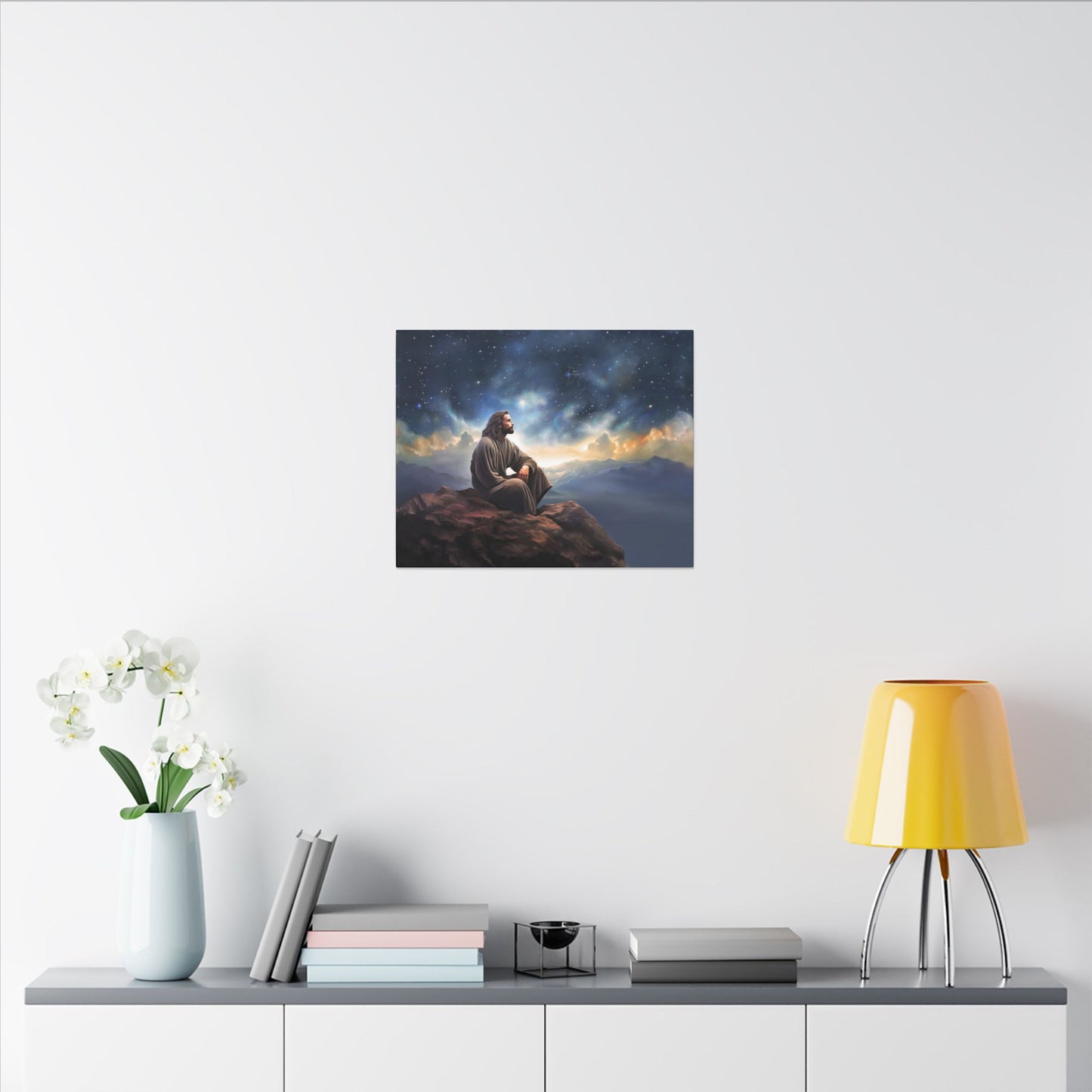 Jesus With The Stars, Fine Art Canvas Print, many sizes, Canvas, Christian Gift, Christian art, Missionary Gift