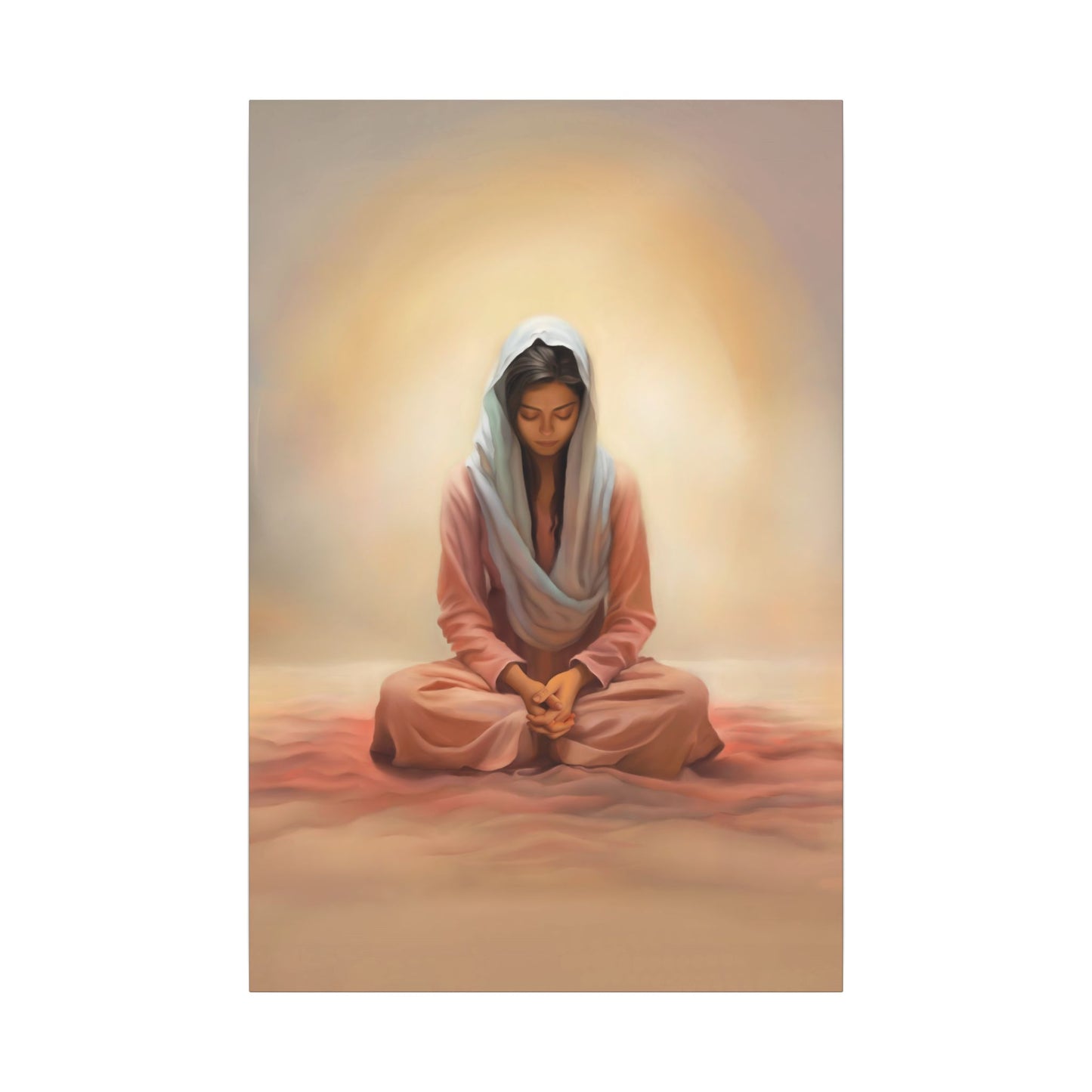 Stillness Canvas Print, Female Discipleship Collection, Stillness Fine Art Canvas Print, Gift for Her, Christian Artwork, Home Gift,