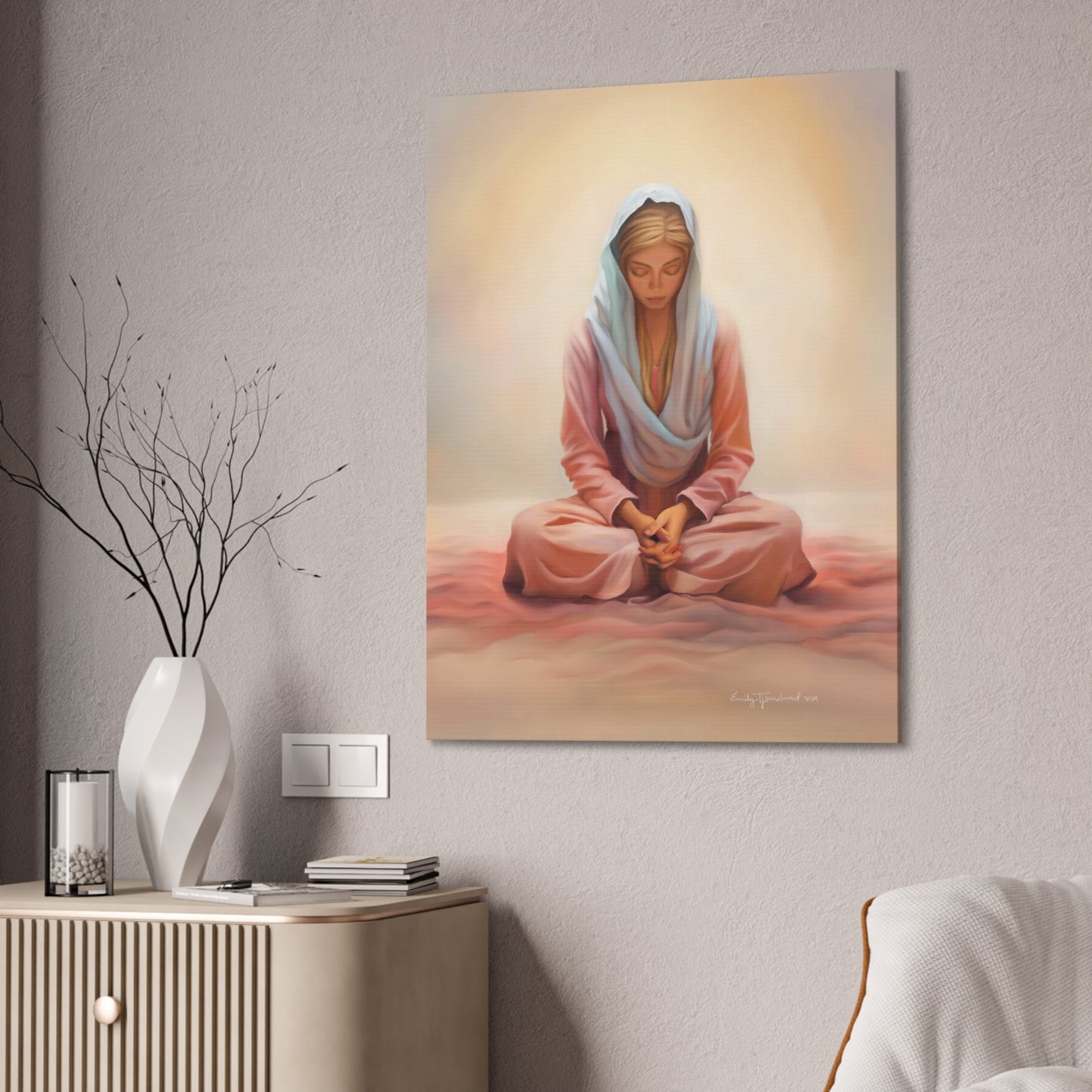 Stillness Fine Art Canvas Print, Female Discipleship, Gift for Her, Religious Gift for Her, Young Women Gift, Relief Society Gift, LDS artwork
