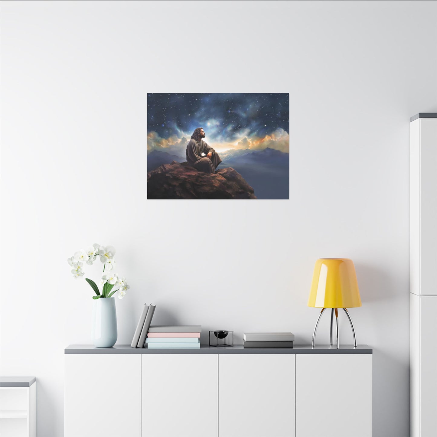 Jesus With The Stars, Fine Art Canvas Print, many sizes, Canvas, Christian Gift, Christian art, Missionary Gift