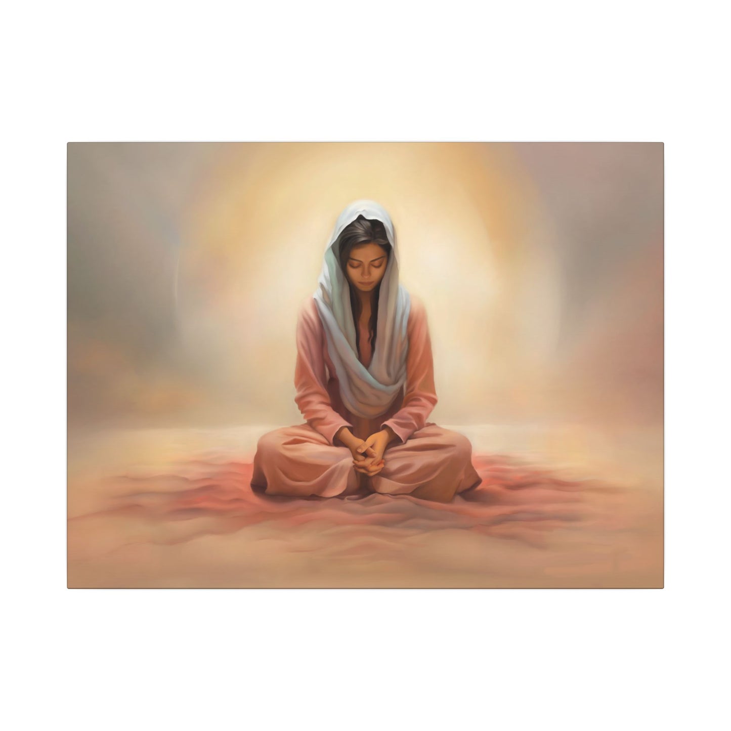 Stillness Canvas Print, Female Discipleship Collection, Stillness Fine Art Canvas Print, Gift for Her, Christian Artwork, Home Gift,