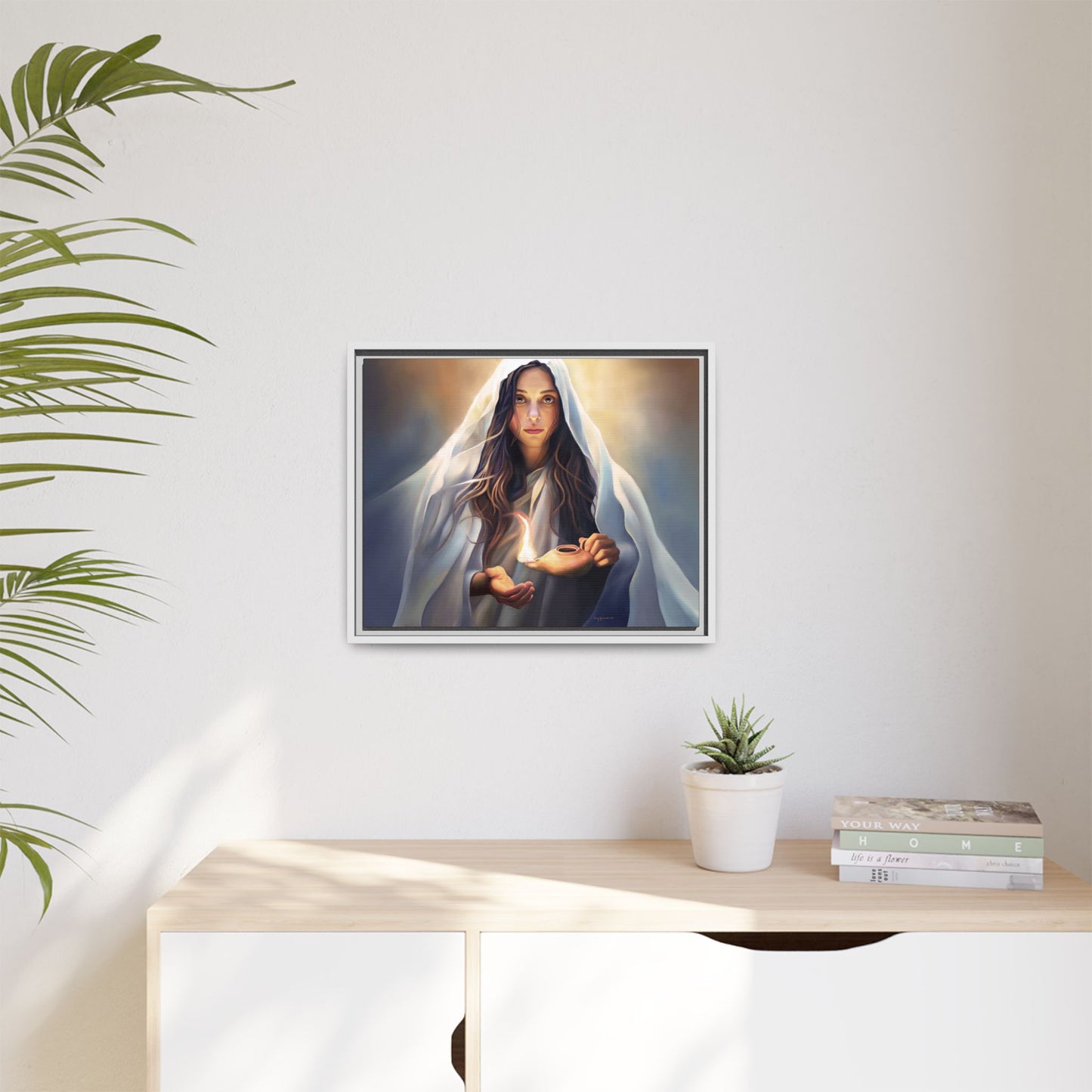 Mary Magdalene Woman Courage Framed Canvas Print of Painting, Female Discipleship, Beautiful Inspirational Art for Christians and Girls, 10 Virgins