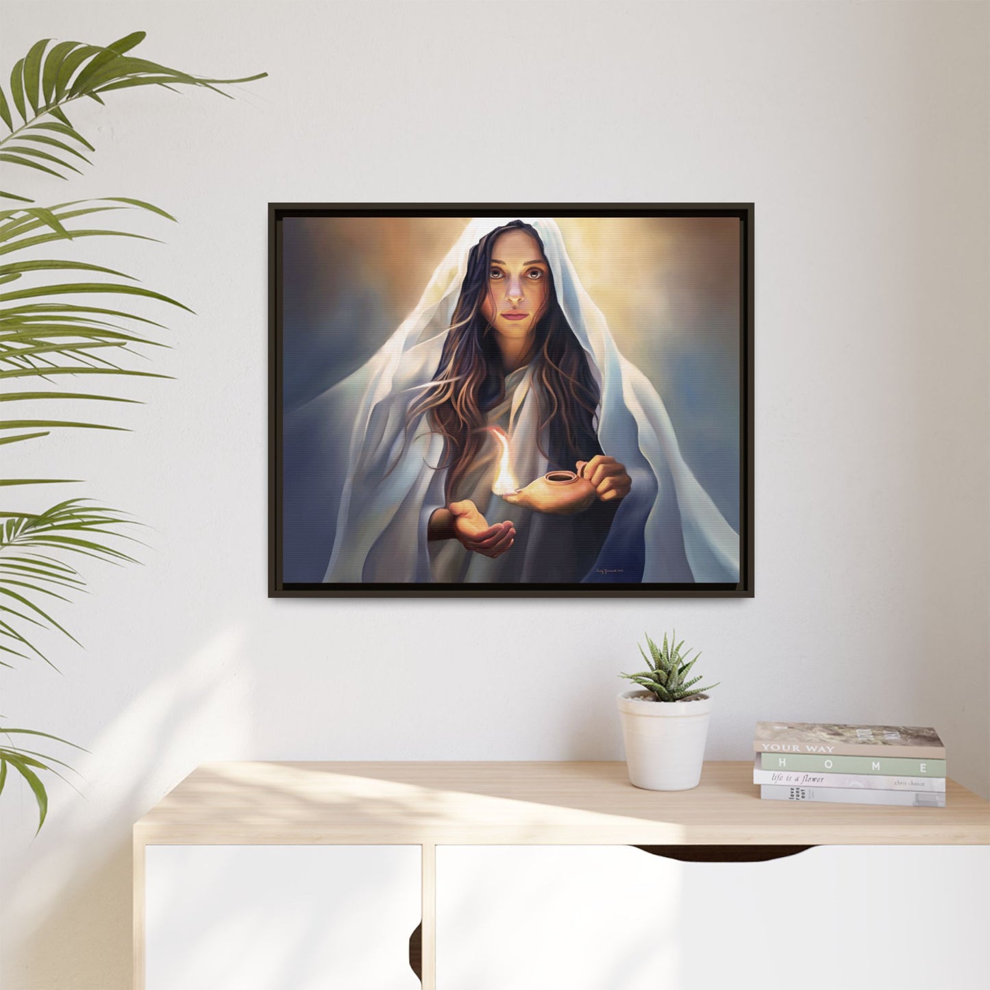 Mary Magdalene Woman Courage Framed Canvas Print of Painting, Female Discipleship, Beautiful Inspirational Art for Christians and Girls, 10 Virgins