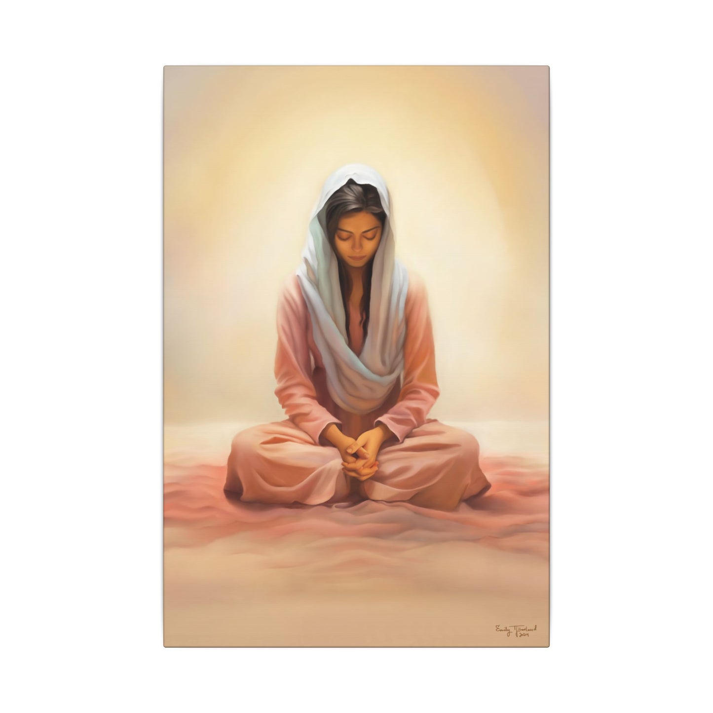 Stillness Fine Art Canvas Print, Spiritual Art, Gift for Her, Christian Artwork, Home Gift, Religious Artwork, Female Discipleship