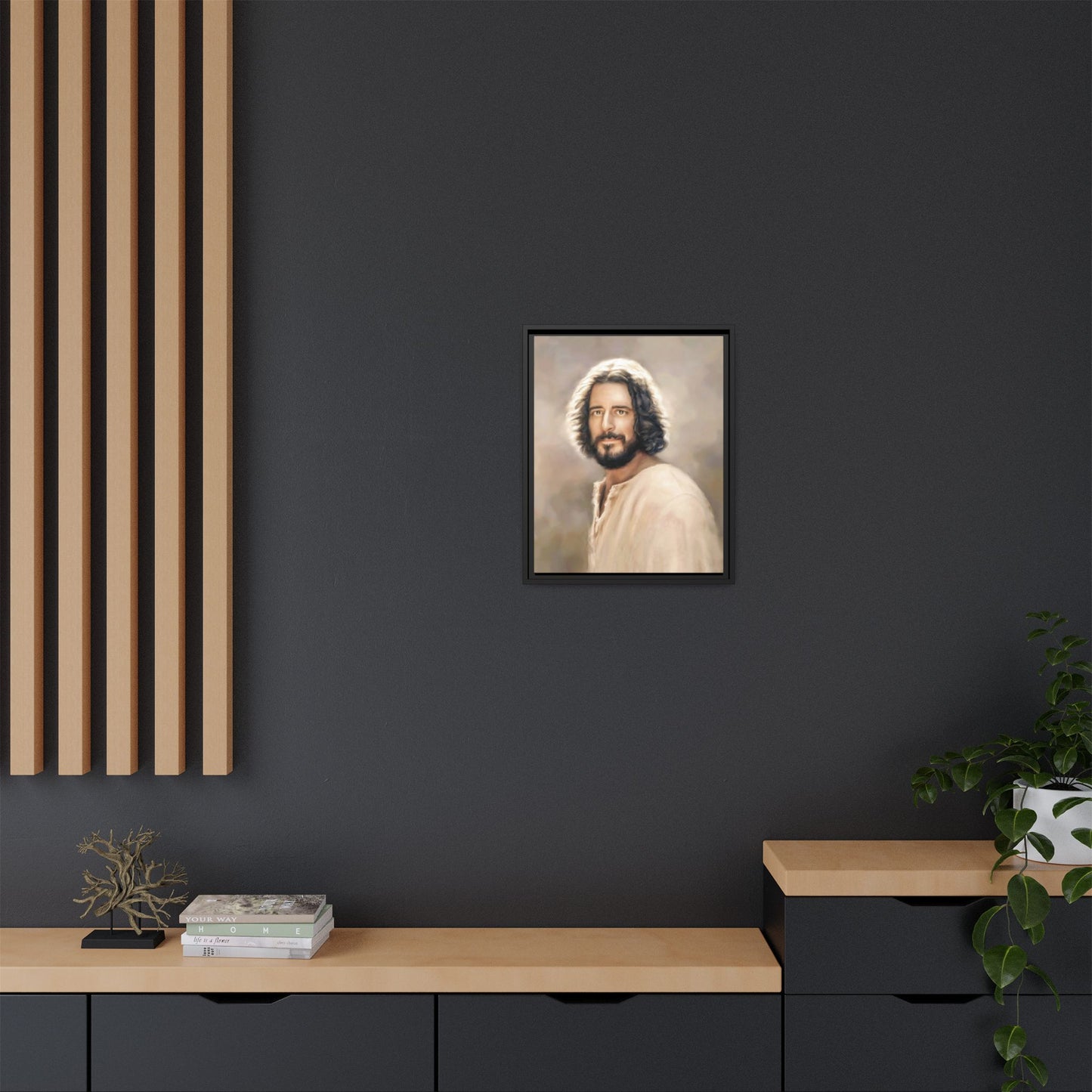 You Belong Framed Canvas Print Wall Art Jesus Christ, Framed, Religious Spiritual Home Decor Print, Christian Gift Idea, Matte Handmade