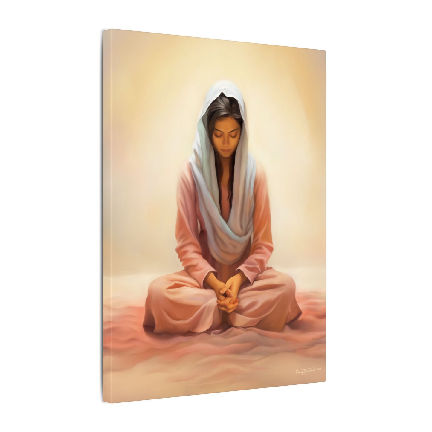 Stillness Fine Art Canvas Print, Spiritual Art, Gift for Her, Christian Artwork, Home Gift, Religious Artwork, Female Discipleship