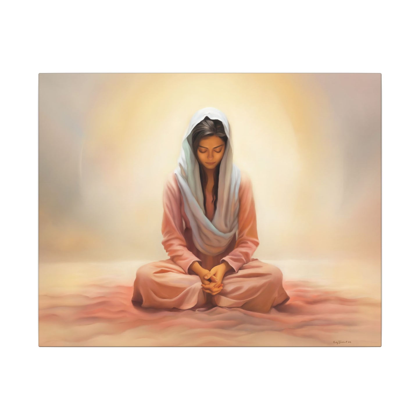 Stillness Fine Art Canvas Print, Spiritual Art, Gift for Her, Christian Artwork, Home Gift, Religious Artwork, Female Discipleship