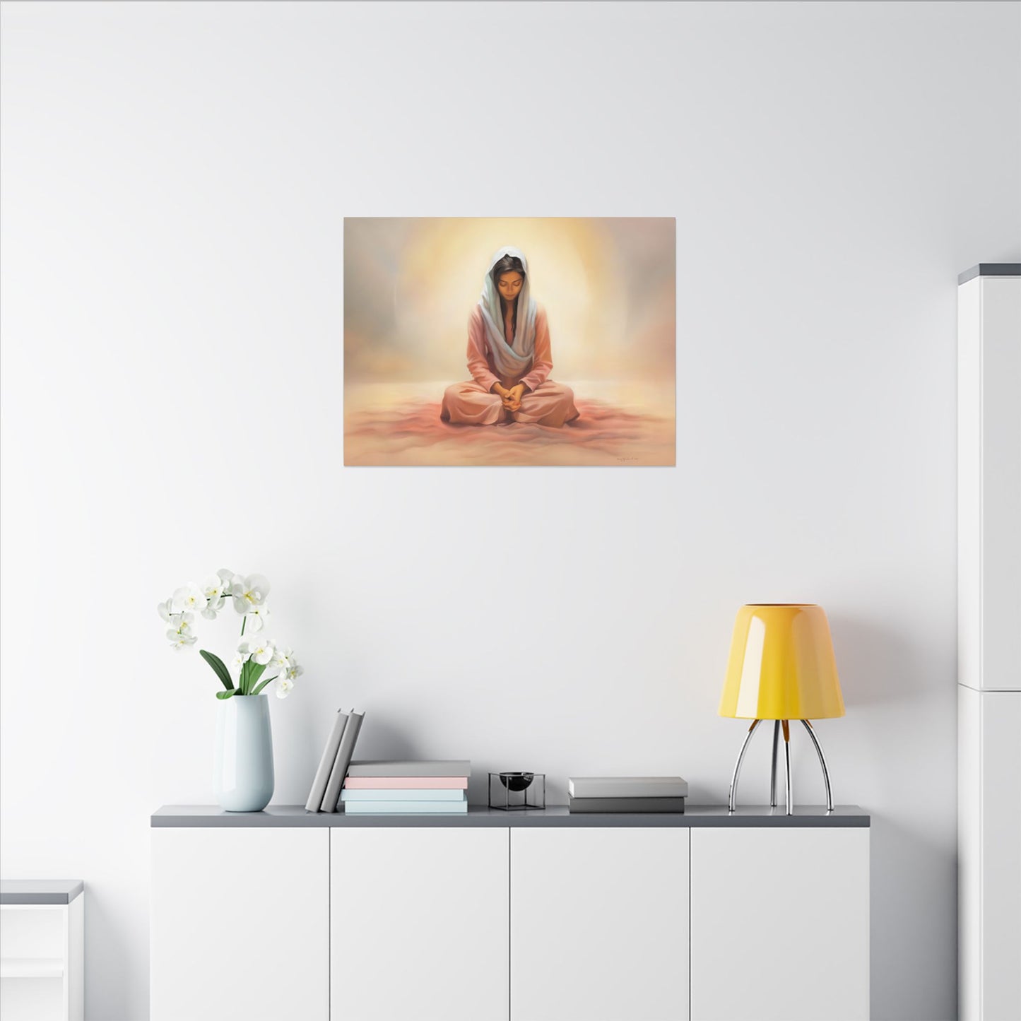 Stillness Fine Art Canvas Print, Spiritual Art, Gift for Her, Christian Artwork, Home Gift, Religious Artwork, Female Discipleship