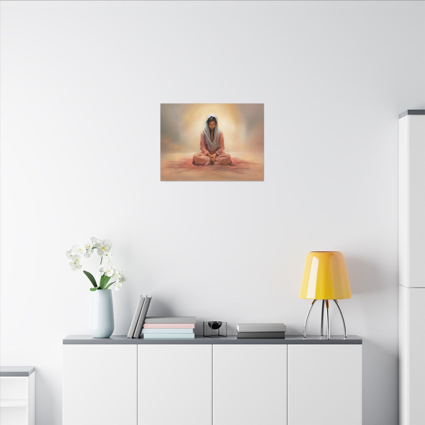Stillness Canvas Print, Female Discipleship Collection, Stillness Fine Art Canvas Print, Gift for Her, Christian Artwork, Home Gift,