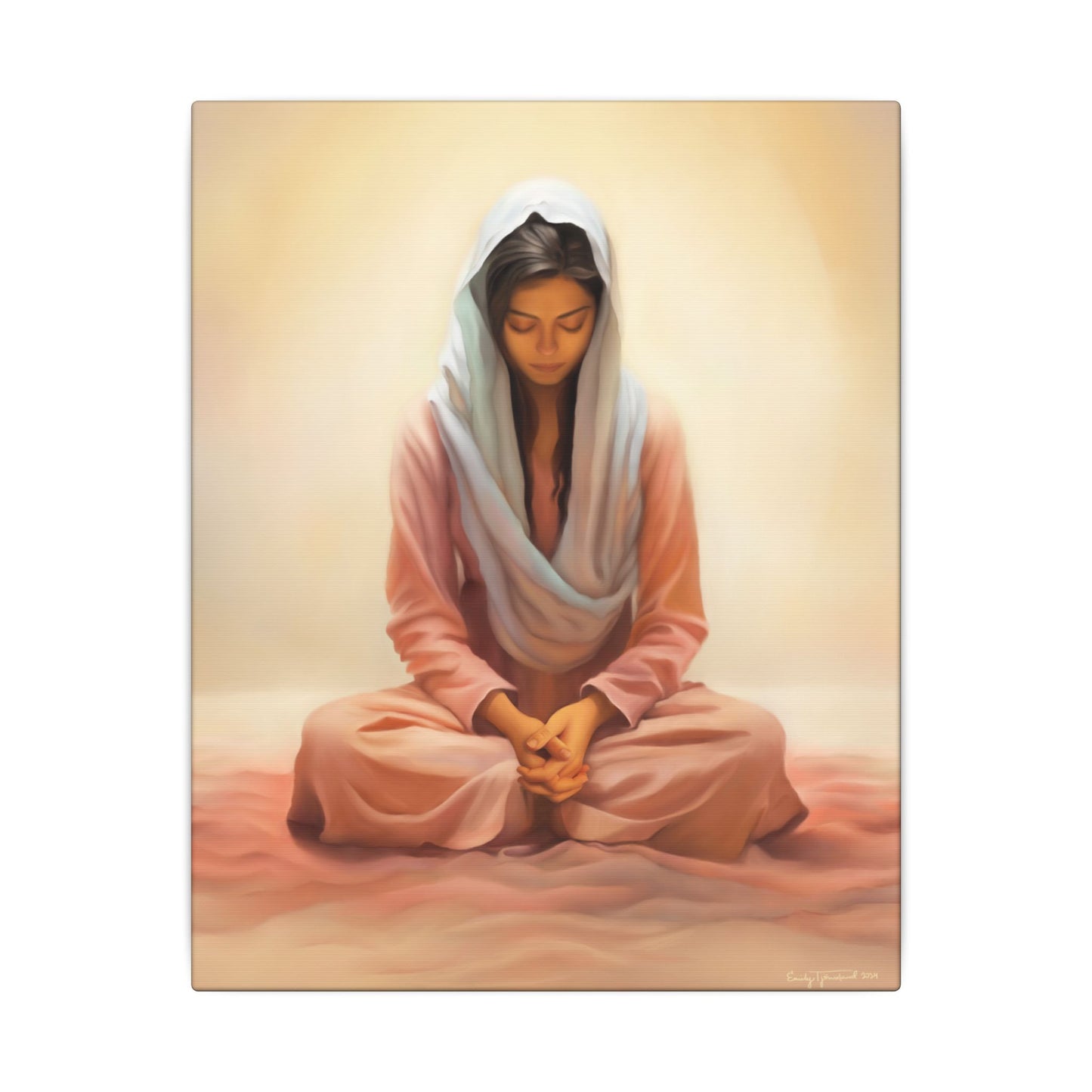 Stillness Fine Art Canvas Print, Spiritual Art, Gift for Her, Christian Artwork, Home Gift, Religious Artwork, Female Discipleship