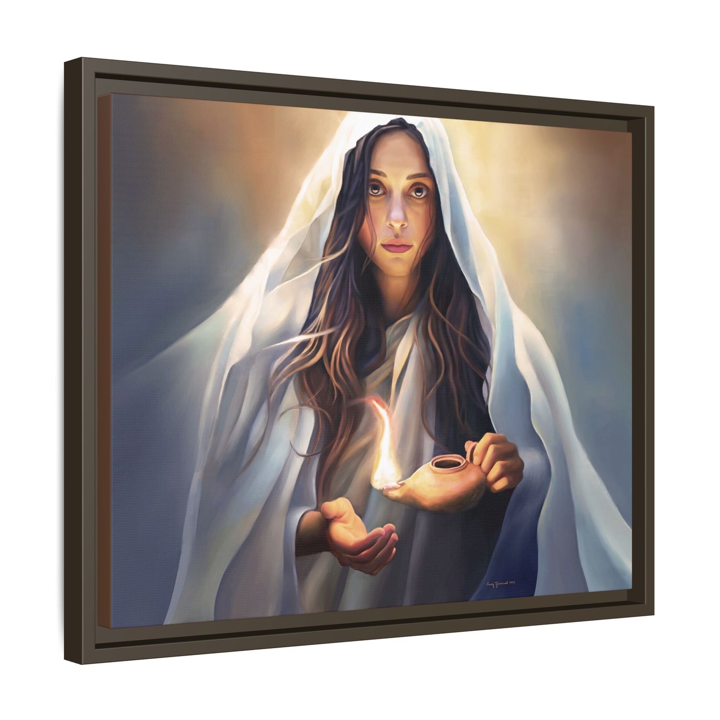Mary Magdalene Woman Courage Framed Canvas Print of Painting, Female Discipleship, Beautiful Inspirational Art for Christians and Girls, 10 Virgins