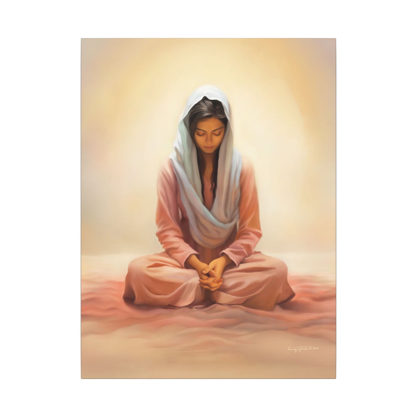 Stillness Fine Art Canvas Print, Spiritual Art, Gift for Her, Christian Artwork, Home Gift, Religious Artwork, Female Discipleship