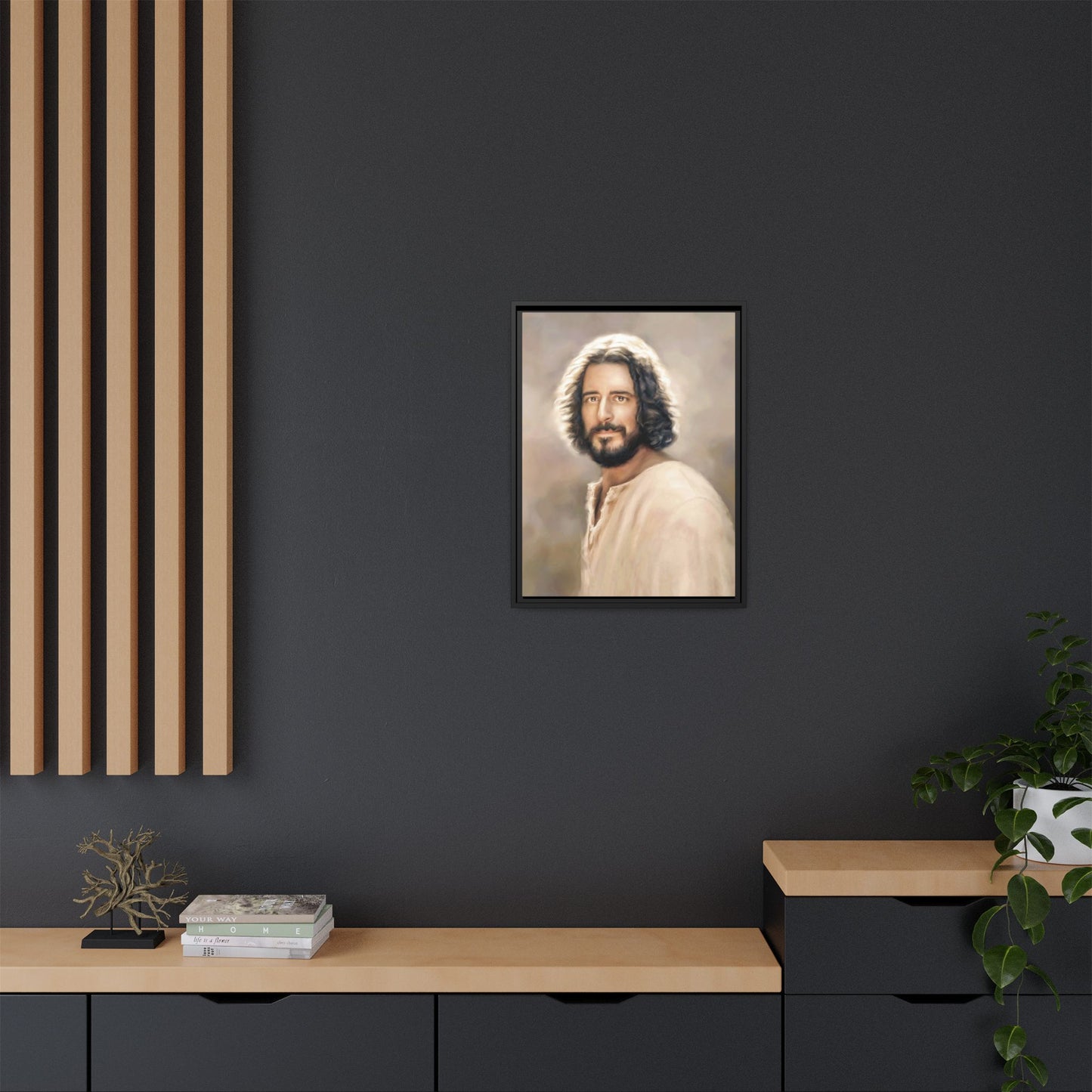 You Belong Framed Canvas Print Wall Art Jesus Christ, Framed, Religious Spiritual Home Decor Print, Christian Gift Idea, Matte Handmade
