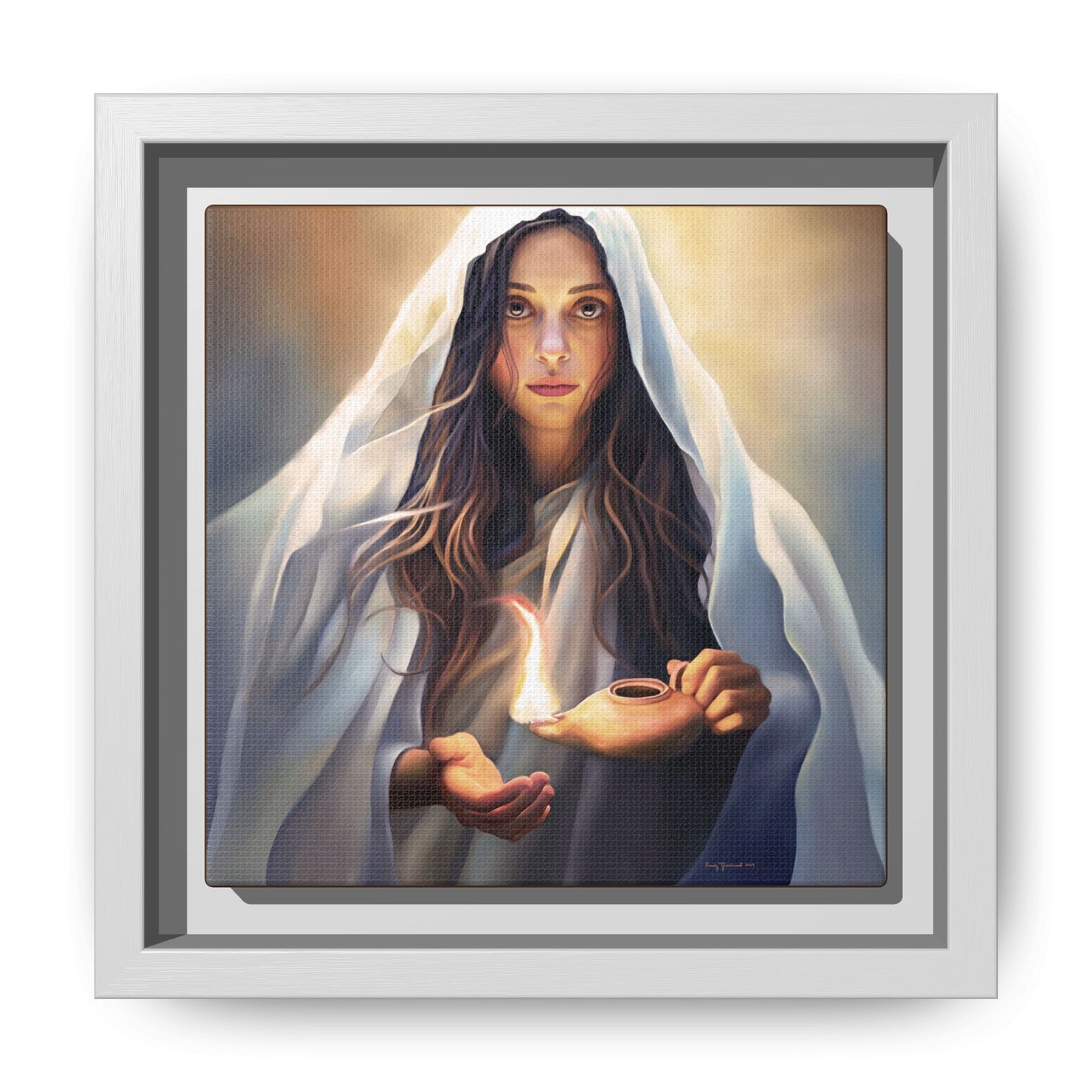 Mary Magdalene Woman Courage Framed Canvas Print of Painting, Female Discipleship, Beautiful Inspirational Art for Christians and Girls, 10 Virgins