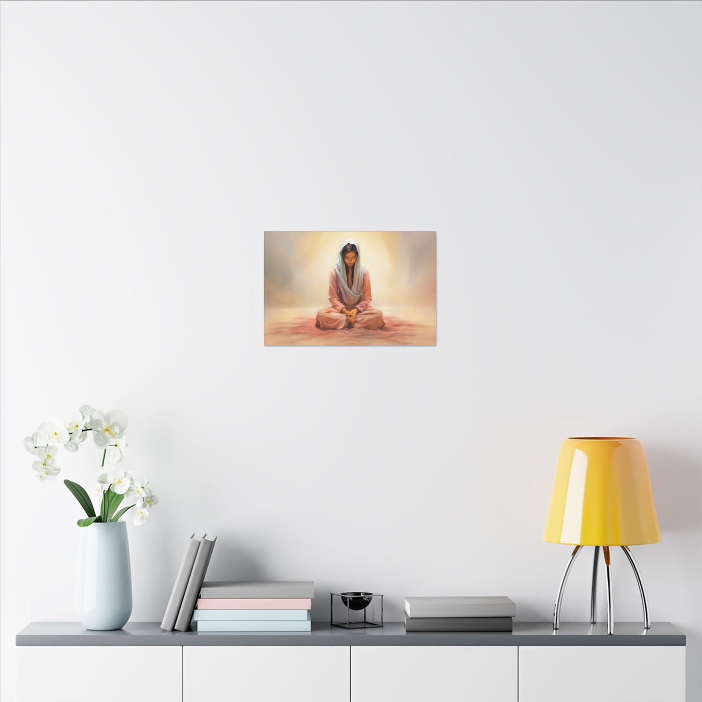 Stillness Fine Art Canvas Print, Spiritual Art, Gift for Her, Christian Artwork, Home Gift, Religious Artwork, Female Discipleship