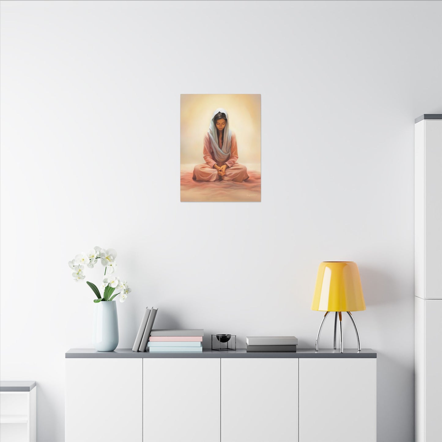 Stillness Fine Art Canvas Print, Spiritual Art, Gift for Her, Christian Artwork, Home Gift, Religious Artwork, Female Discipleship
