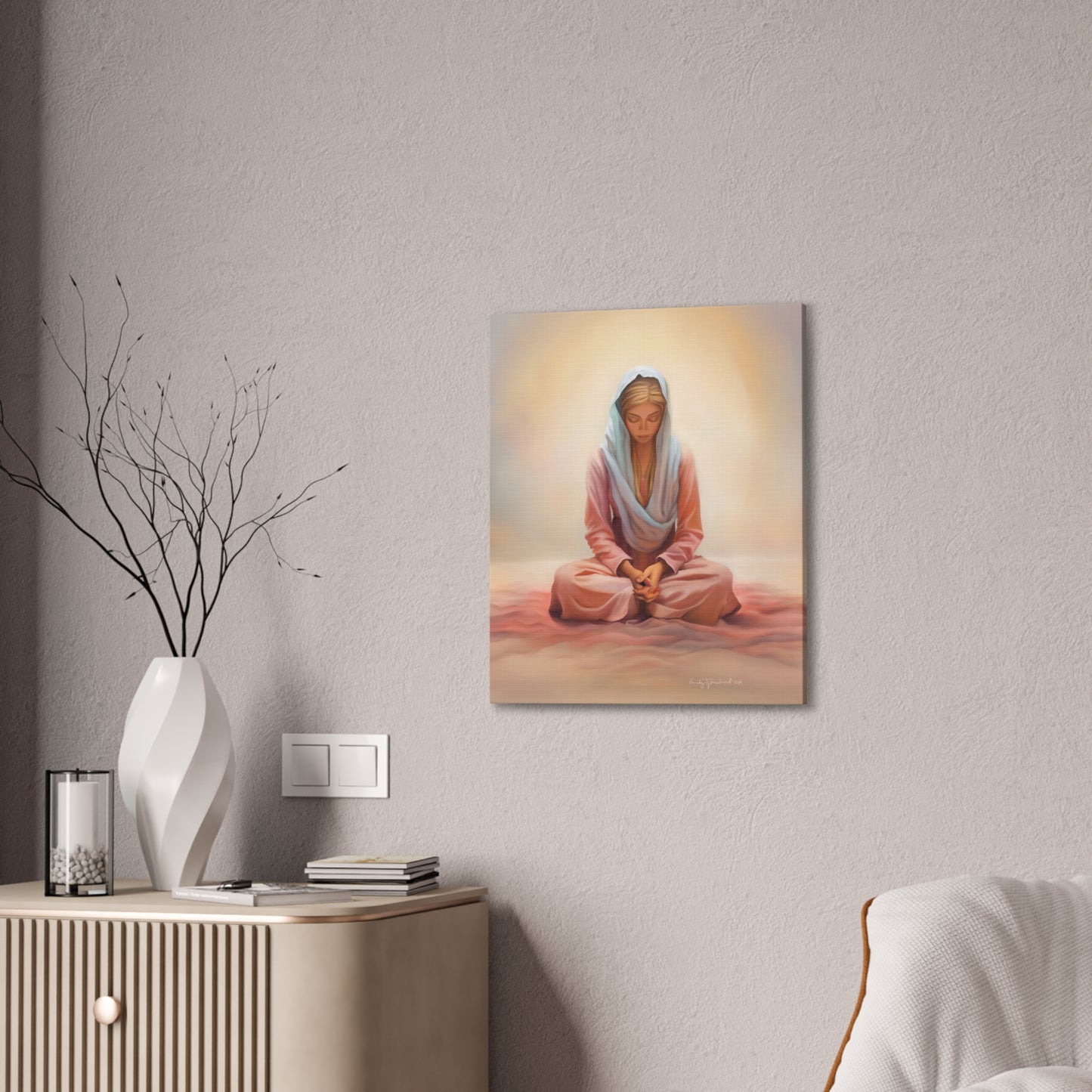 Stillness Fine Art Canvas Print, Female Discipleship, Gift for Her, Religious Gift for Her, Young Women Gift, Relief Society Gift, LDS artwork
