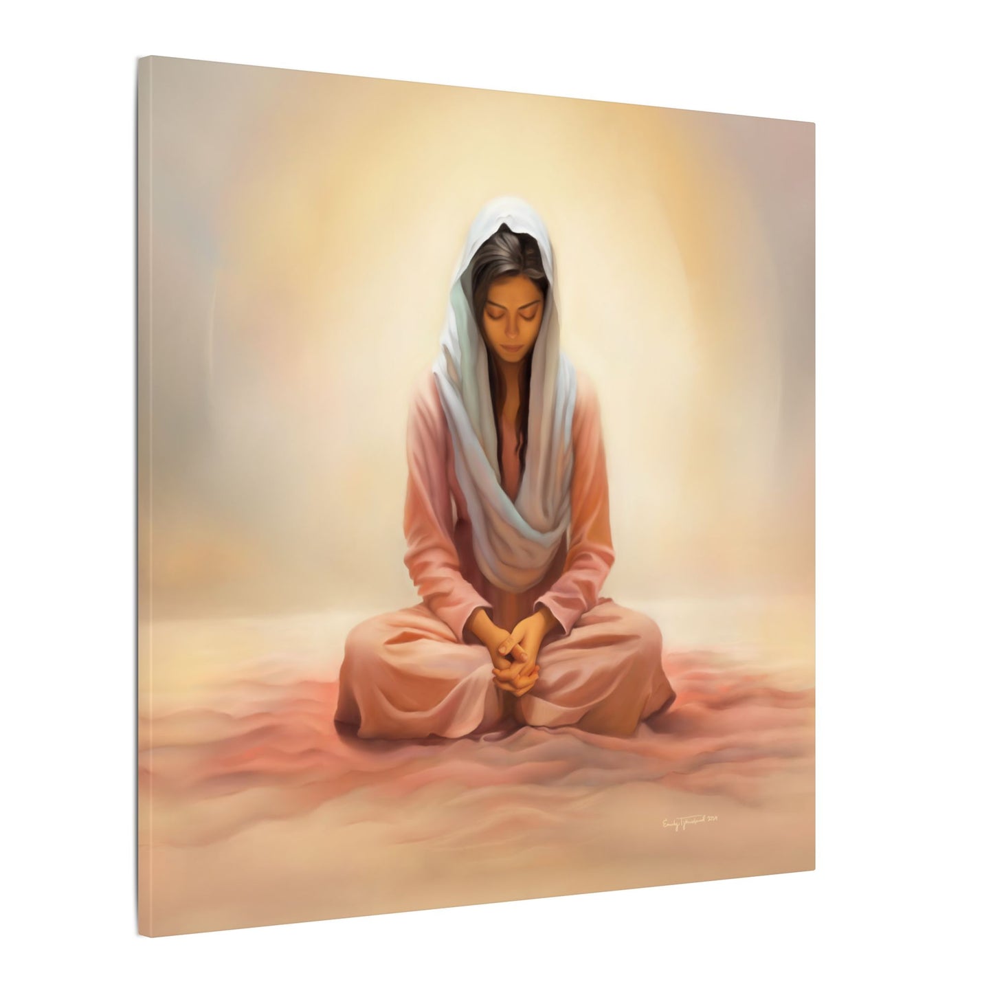 Stillness Fine Art Canvas Print, Spiritual Art, Gift for Her, Christian Artwork, Home Gift, Religious Artwork, Female Discipleship