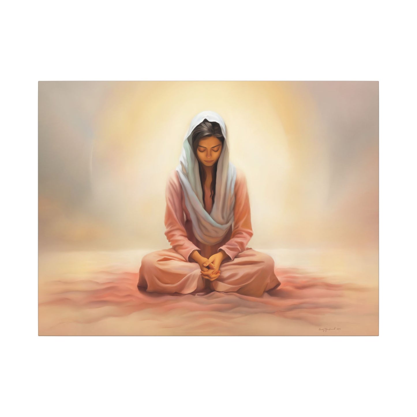 Stillness Fine Art Canvas Print, Spiritual Art, Gift for Her, Christian Artwork, Home Gift, Religious Artwork, Female Discipleship