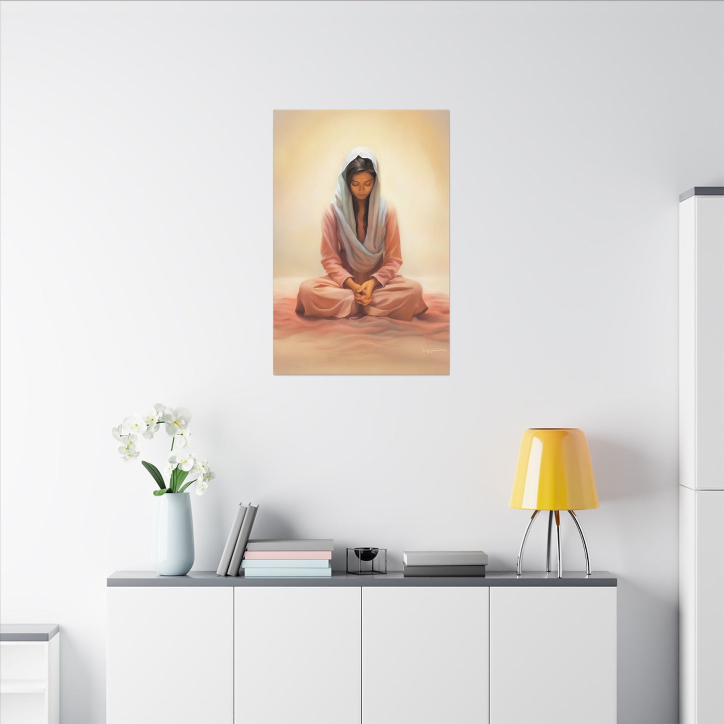 Stillness Fine Art Canvas Print, Spiritual Art, Gift for Her, Christian Artwork, Home Gift, Religious Artwork, Female Discipleship