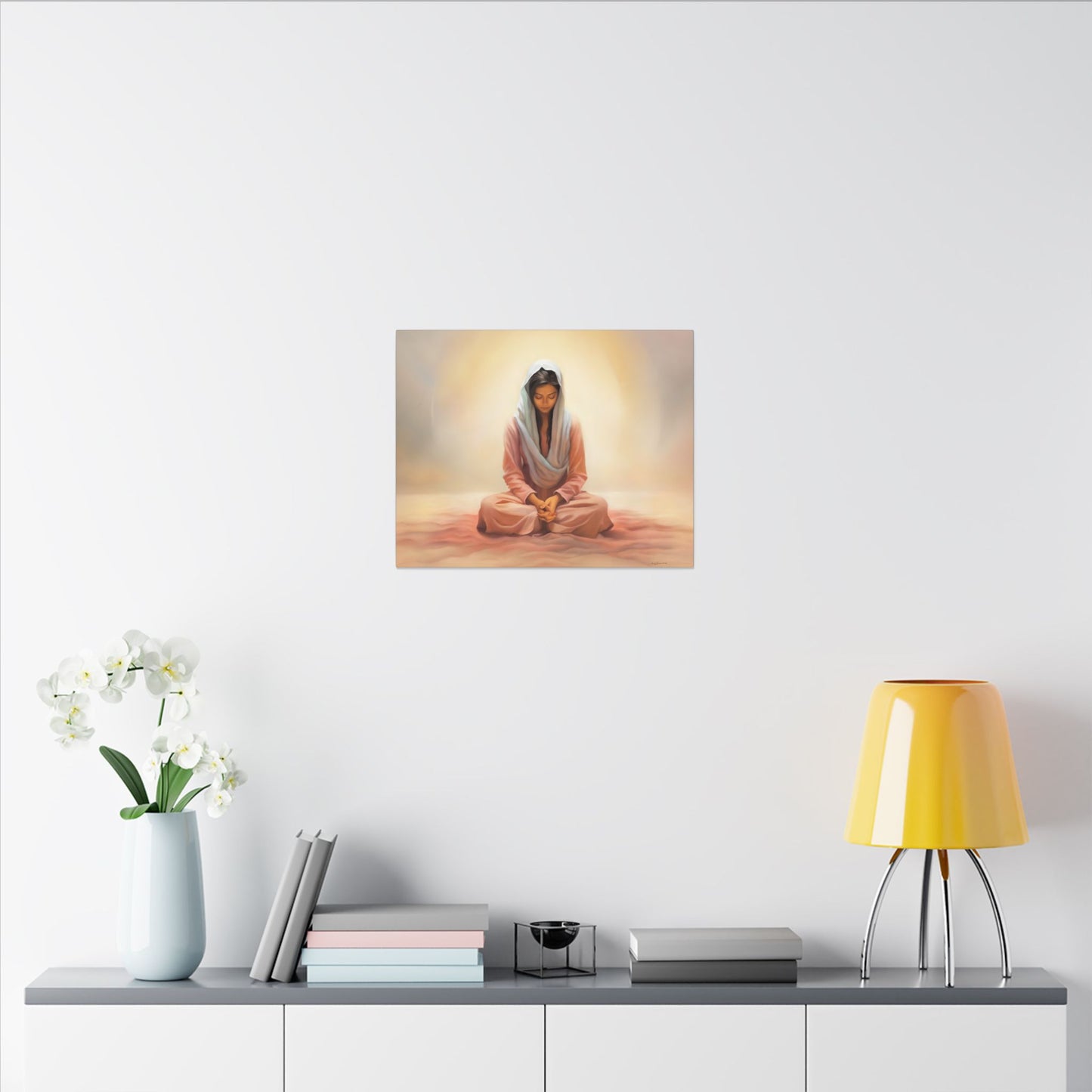 Stillness Fine Art Canvas Print, Spiritual Art, Gift for Her, Christian Artwork, Home Gift, Religious Artwork, Female Discipleship