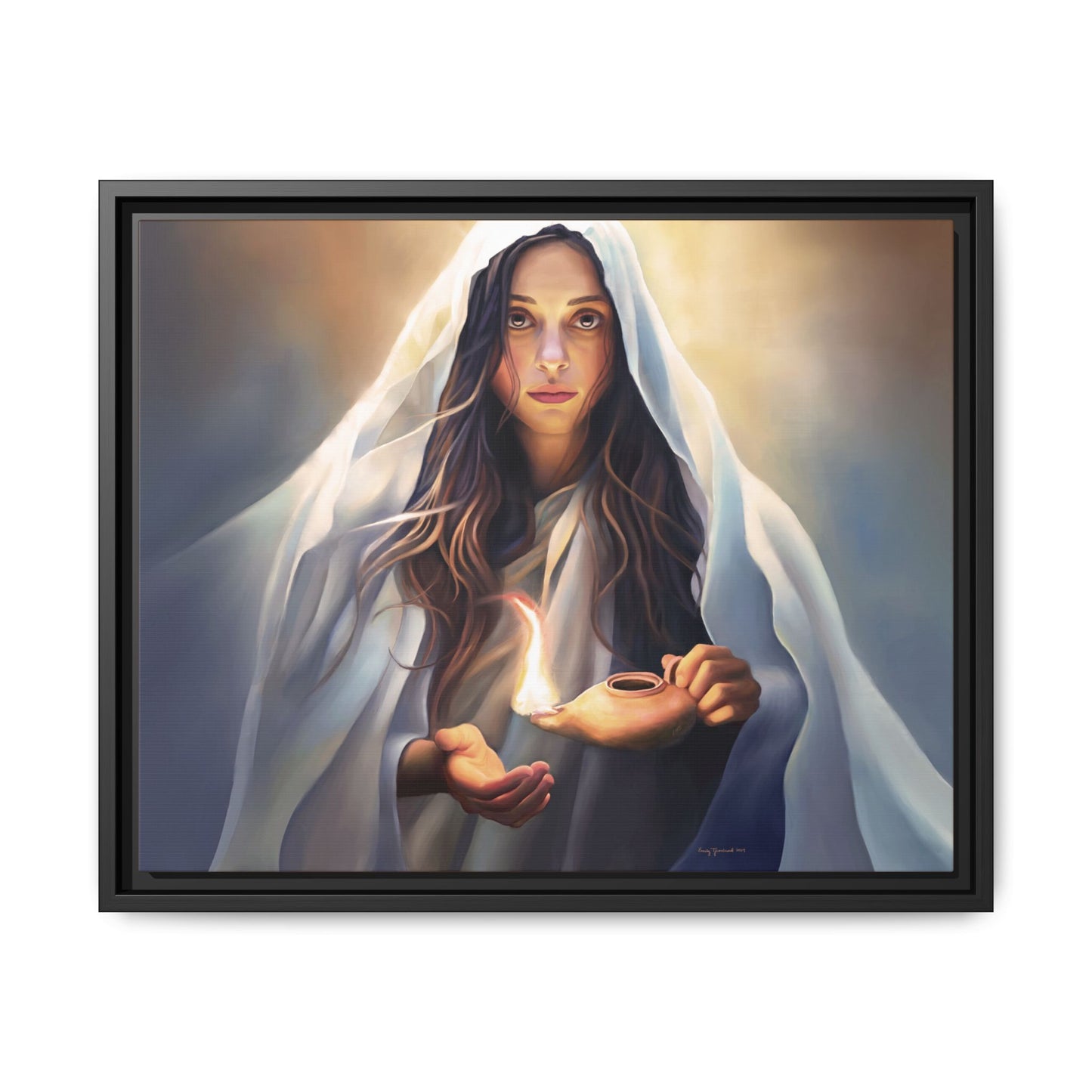 Mary Magdalene Woman Courage Framed Canvas Print of Painting, Female Discipleship, Beautiful Inspirational Art for Christians and Girls, 10 Virgins