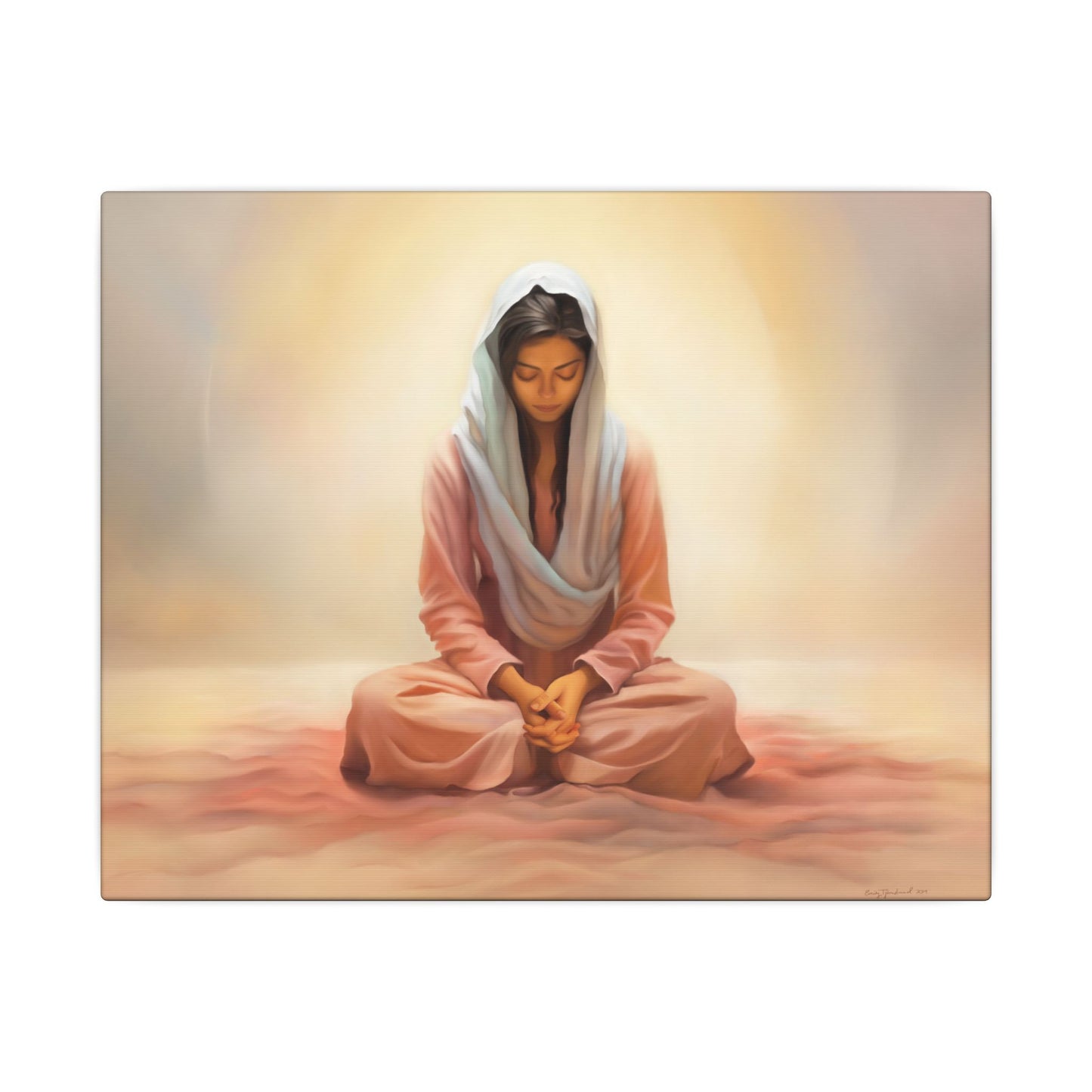 Stillness Fine Art Canvas Print, Spiritual Art, Gift for Her, Christian Artwork, Home Gift, Religious Artwork, Female Discipleship
