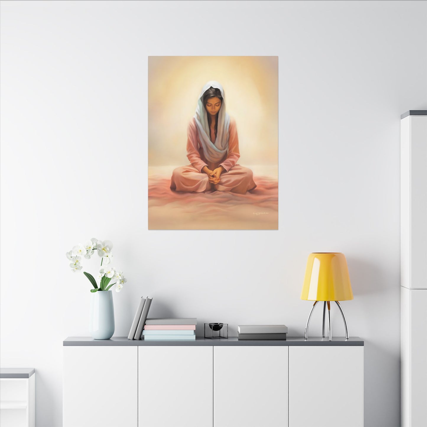 Stillness Fine Art Canvas Print, Spiritual Art, Gift for Her, Christian Artwork, Home Gift, Religious Artwork, Female Discipleship