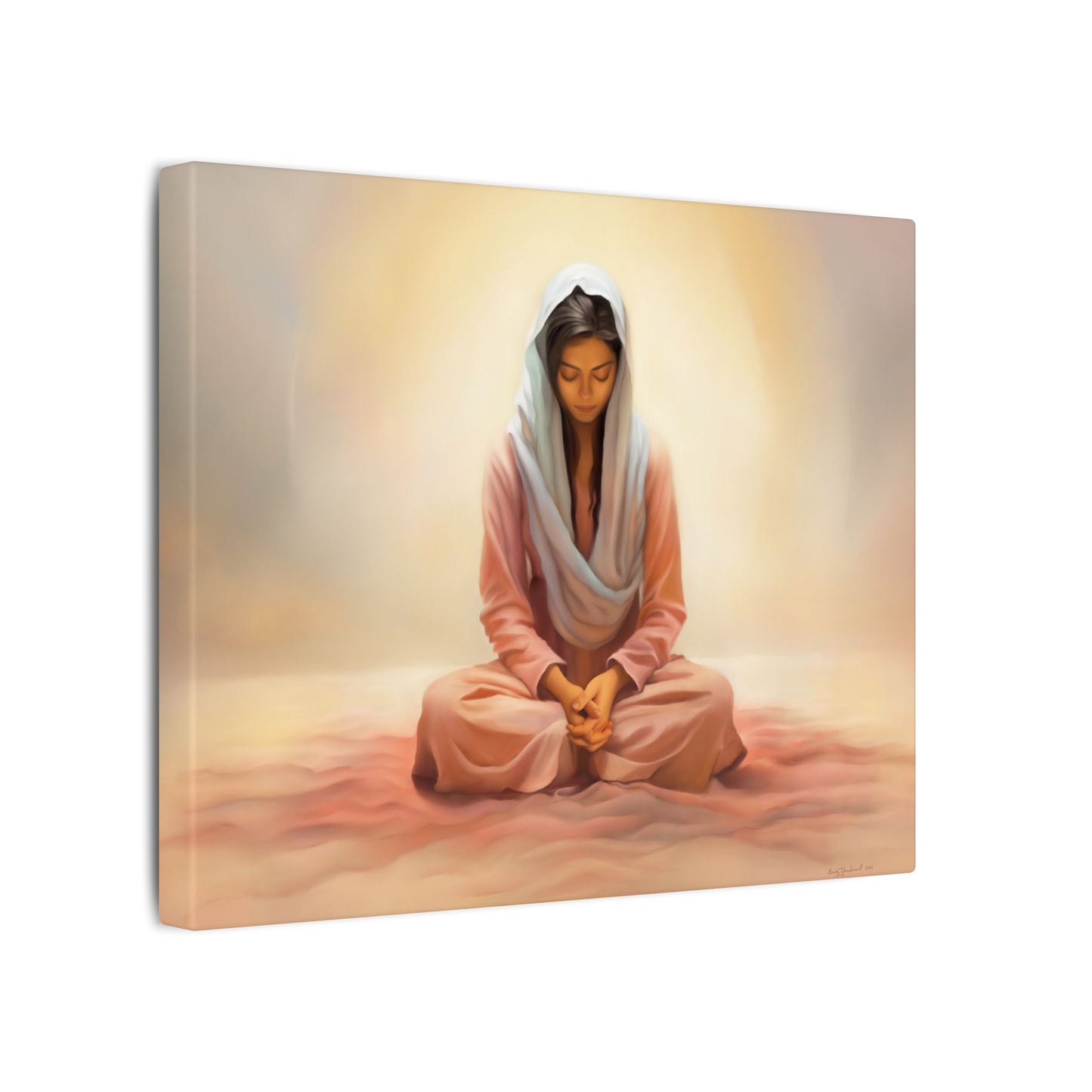 Stillness Fine Art Canvas Print, Spiritual Art, Gift for Her, Christian Artwork, Home Gift, Religious Artwork, Female Discipleship