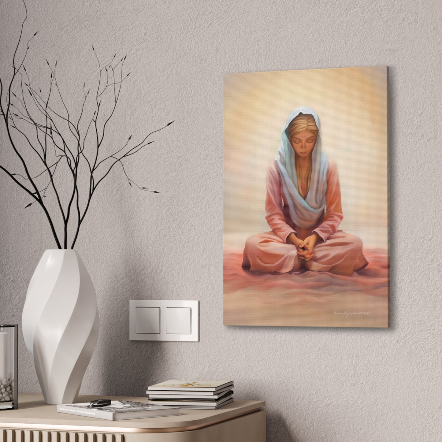 Stillness Fine Art Canvas Print, Female Discipleship, Gift for Her, Religious Gift for Her, Young Women Gift, Relief Society Gift, LDS artwork