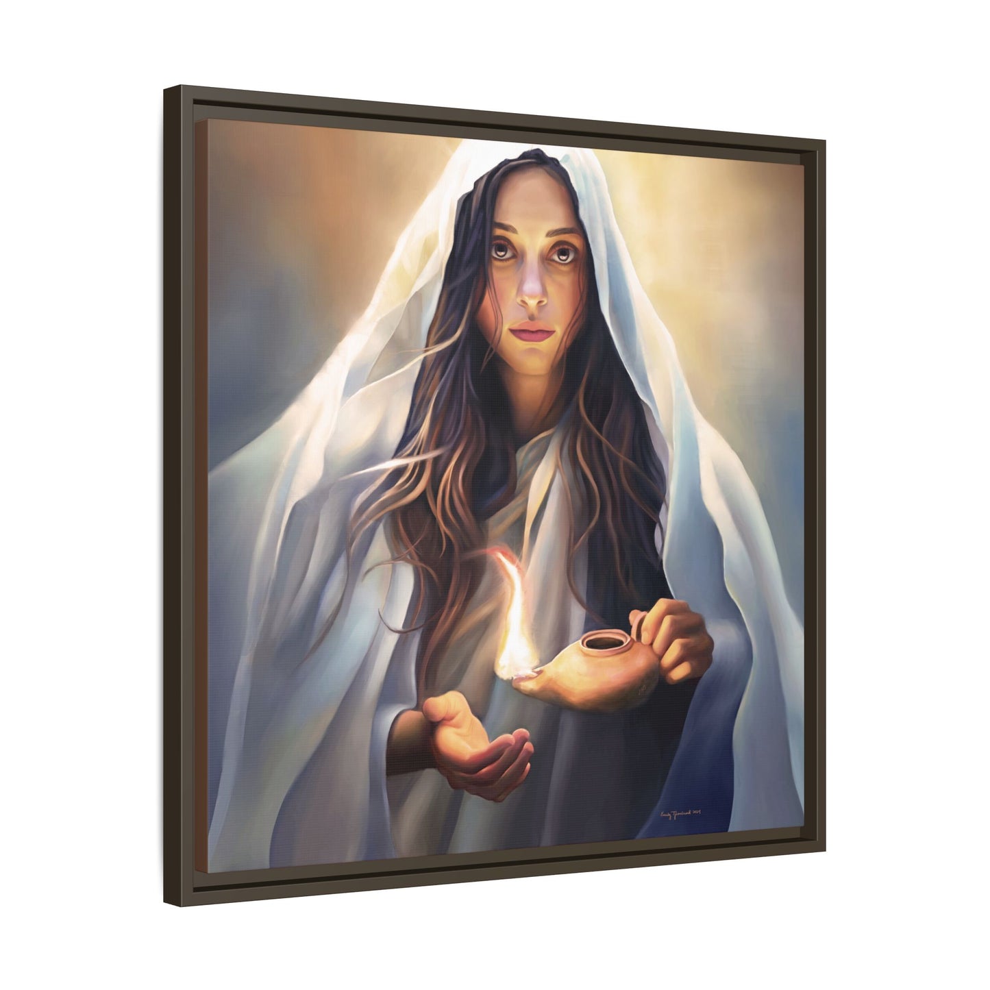 Mary Magdalene Woman Courage Framed Canvas Print of Painting, Female Discipleship, Beautiful Inspirational Art for Christians and Girls, 10 Virgins