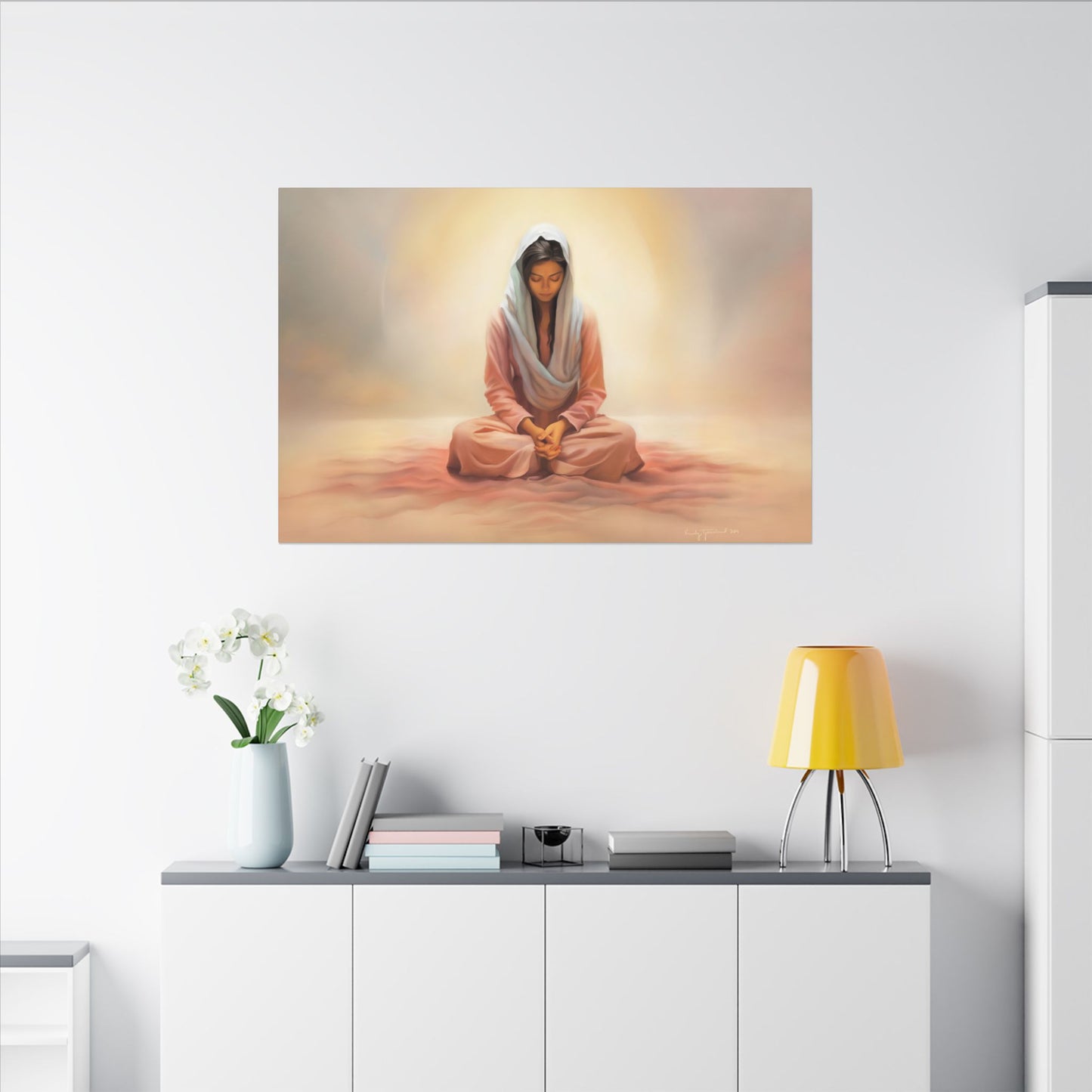 Stillness Fine Art Canvas Print, Spiritual Art, Gift for Her, Christian Artwork, Home Gift, Religious Artwork, Female Discipleship