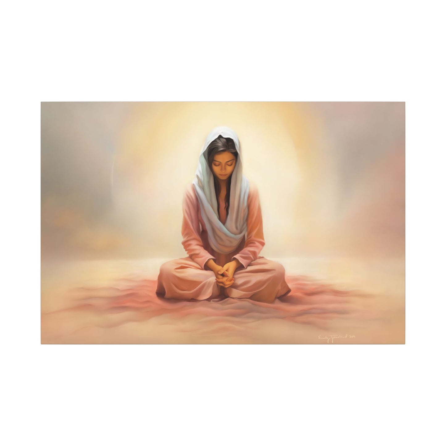 Stillness Fine Art Canvas Print, Spiritual Art, Gift for Her, Christian Artwork, Home Gift, Religious Artwork, Female Discipleship