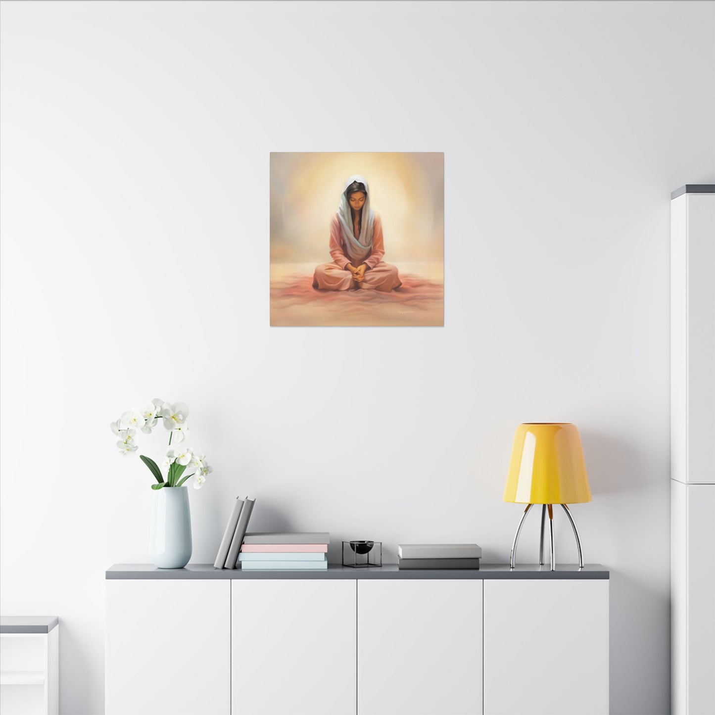 Stillness Fine Art Canvas Print, Spiritual Art, Gift for Her, Christian Artwork, Home Gift, Religious Artwork, Female Discipleship