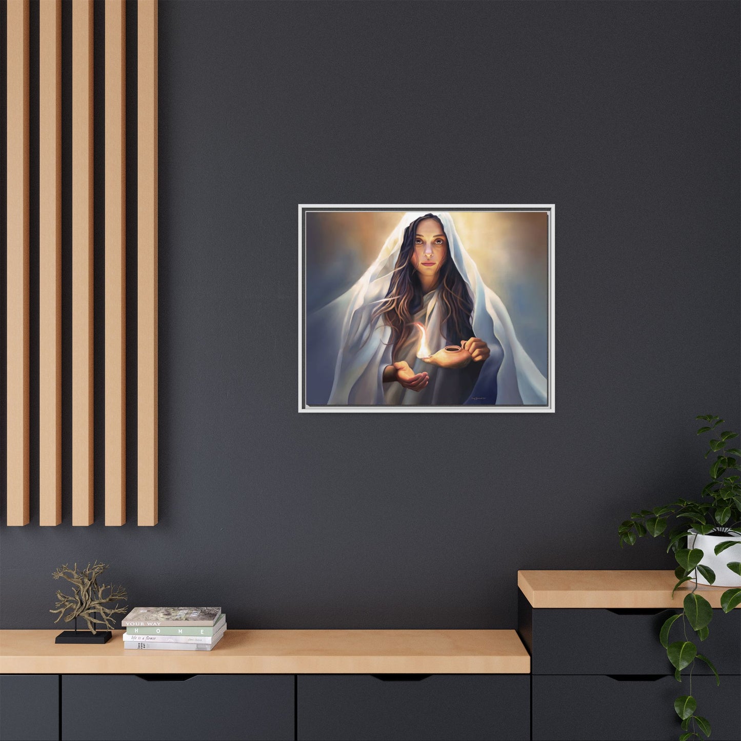 Mary Magdalene Woman Courage Framed Canvas Print of Painting, Female Discipleship, Beautiful Inspirational Art for Christians and Girls, 10 Virgins