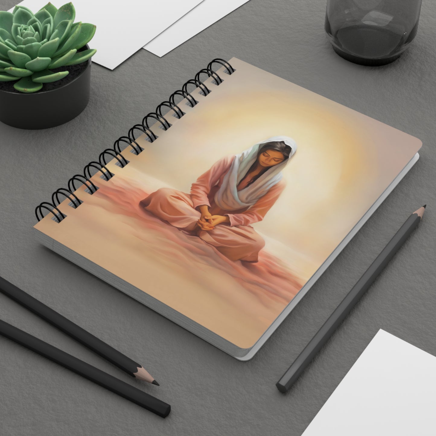 Stillness Spiritual Stationary, Spiritual Journal and Mindfulness gift, Meditation gift, Spiral Bound Journal, Missionary Gift