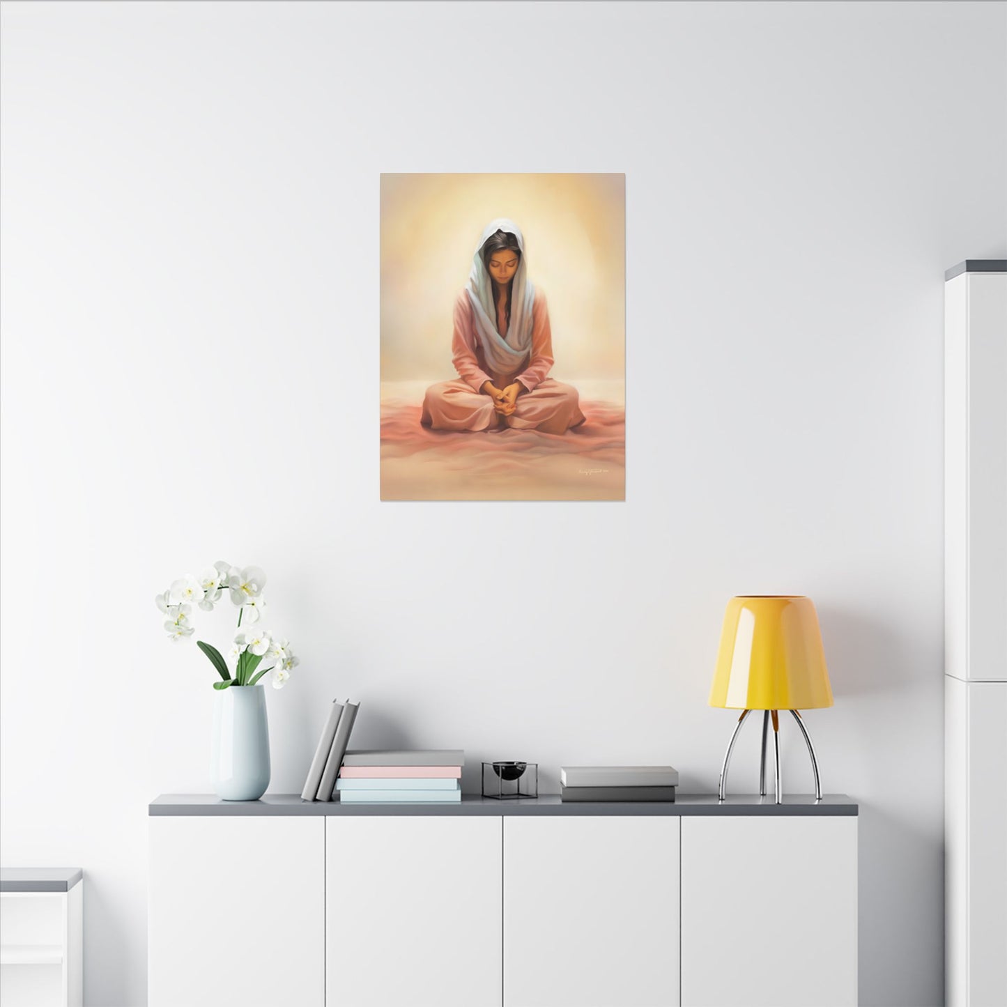 Stillness Fine Art Canvas Print, Spiritual Art, Gift for Her, Christian Artwork, Home Gift, Religious Artwork, Female Discipleship