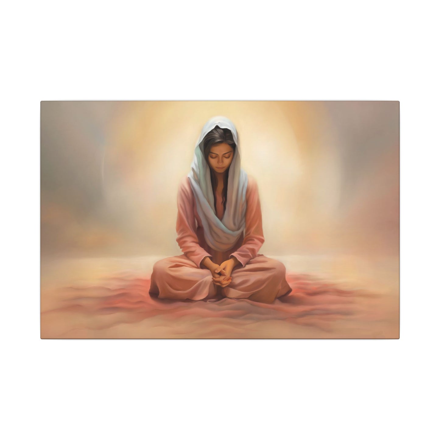 Stillness Canvas Print, Female Discipleship Collection, Stillness Fine Art Canvas Print, Gift for Her, Christian Artwork, Home Gift,