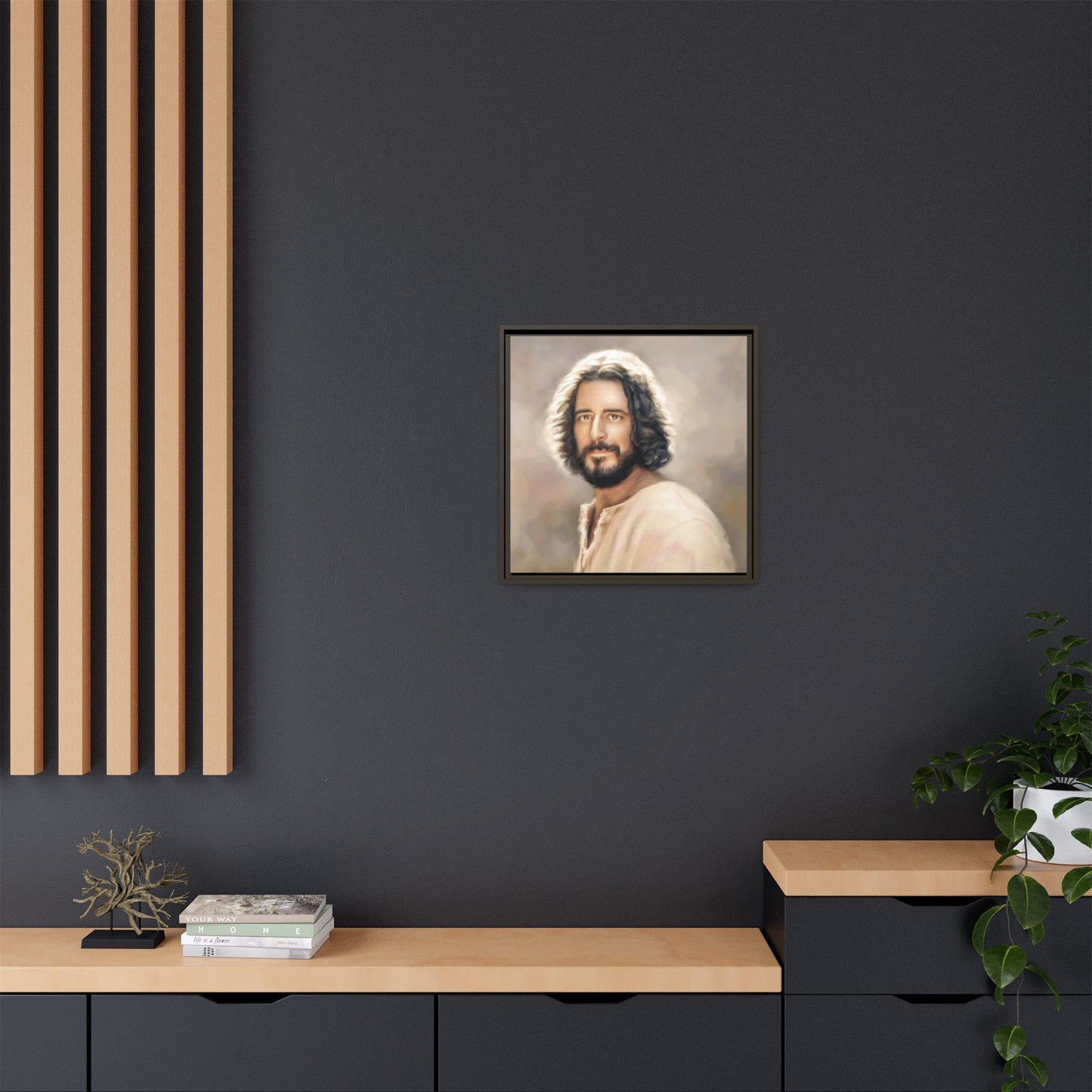 You Belong Framed Canvas Print Wall Art Jesus Christ, Framed, Religious Spiritual Home Decor Print, Christian Gift Idea, Matte Handmade