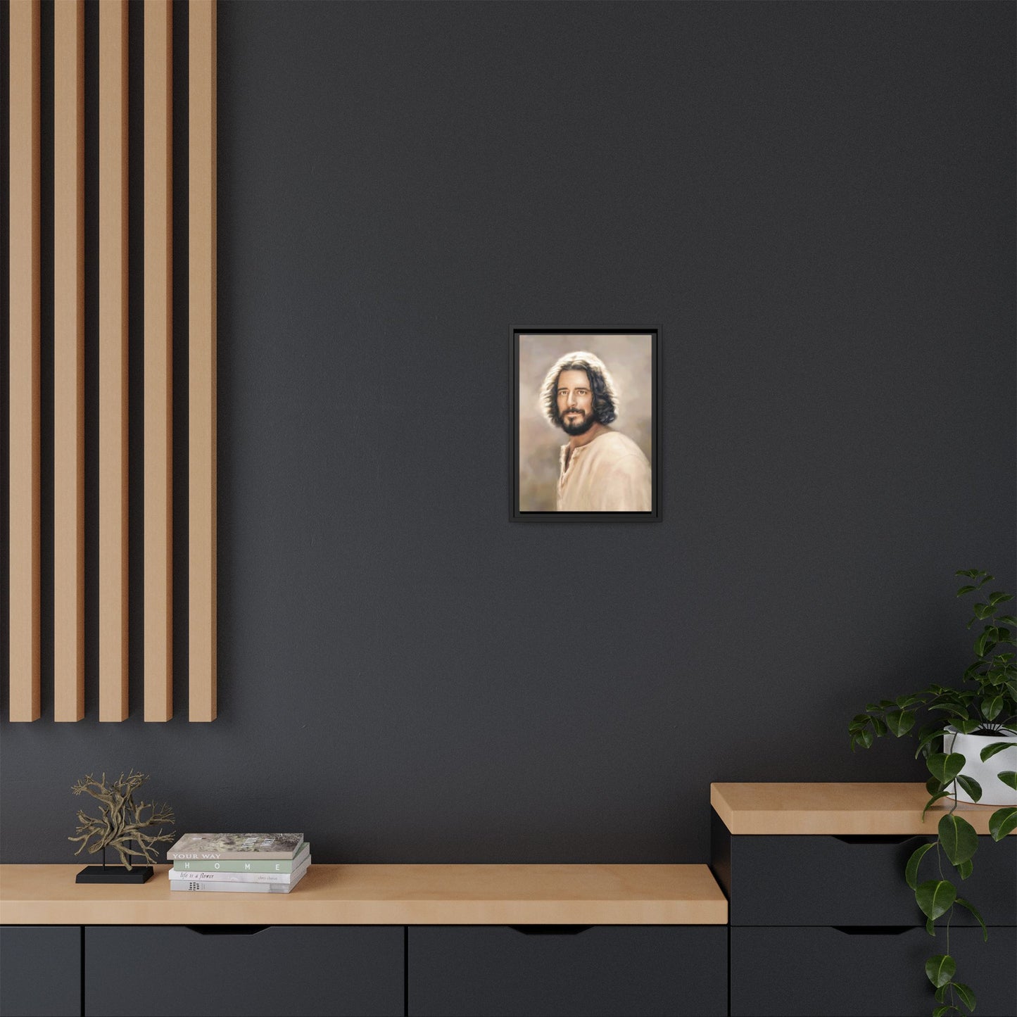 You Belong Framed Canvas Print Wall Art Jesus Christ, Framed, Religious Spiritual Home Decor Print, Christian Gift Idea, Matte Handmade