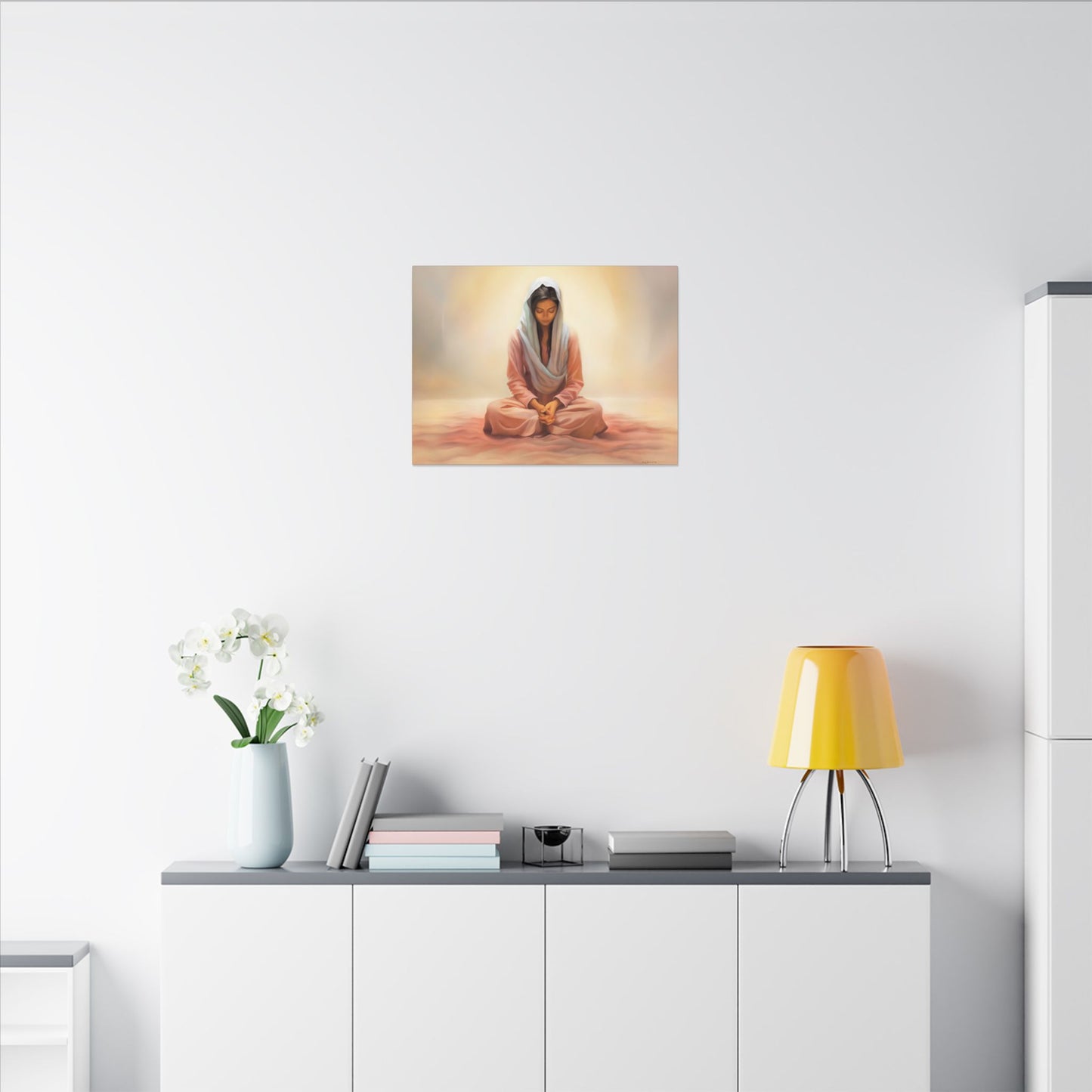 Stillness Fine Art Canvas Print, Spiritual Art, Gift for Her, Christian Artwork, Home Gift, Religious Artwork, Female Discipleship