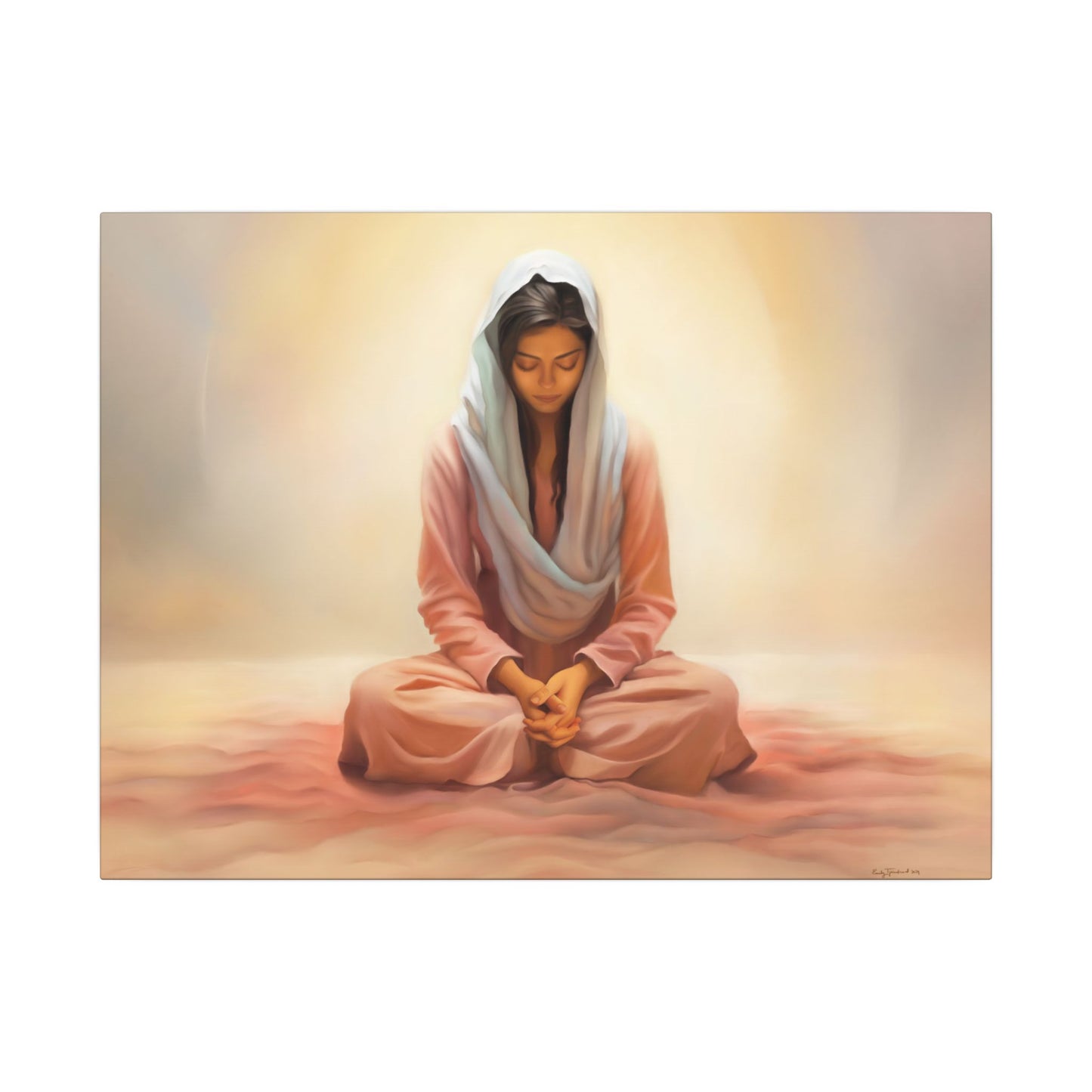 Stillness Fine Art Canvas Print, Spiritual Art, Gift for Her, Christian Artwork, Home Gift, Religious Artwork, Female Discipleship